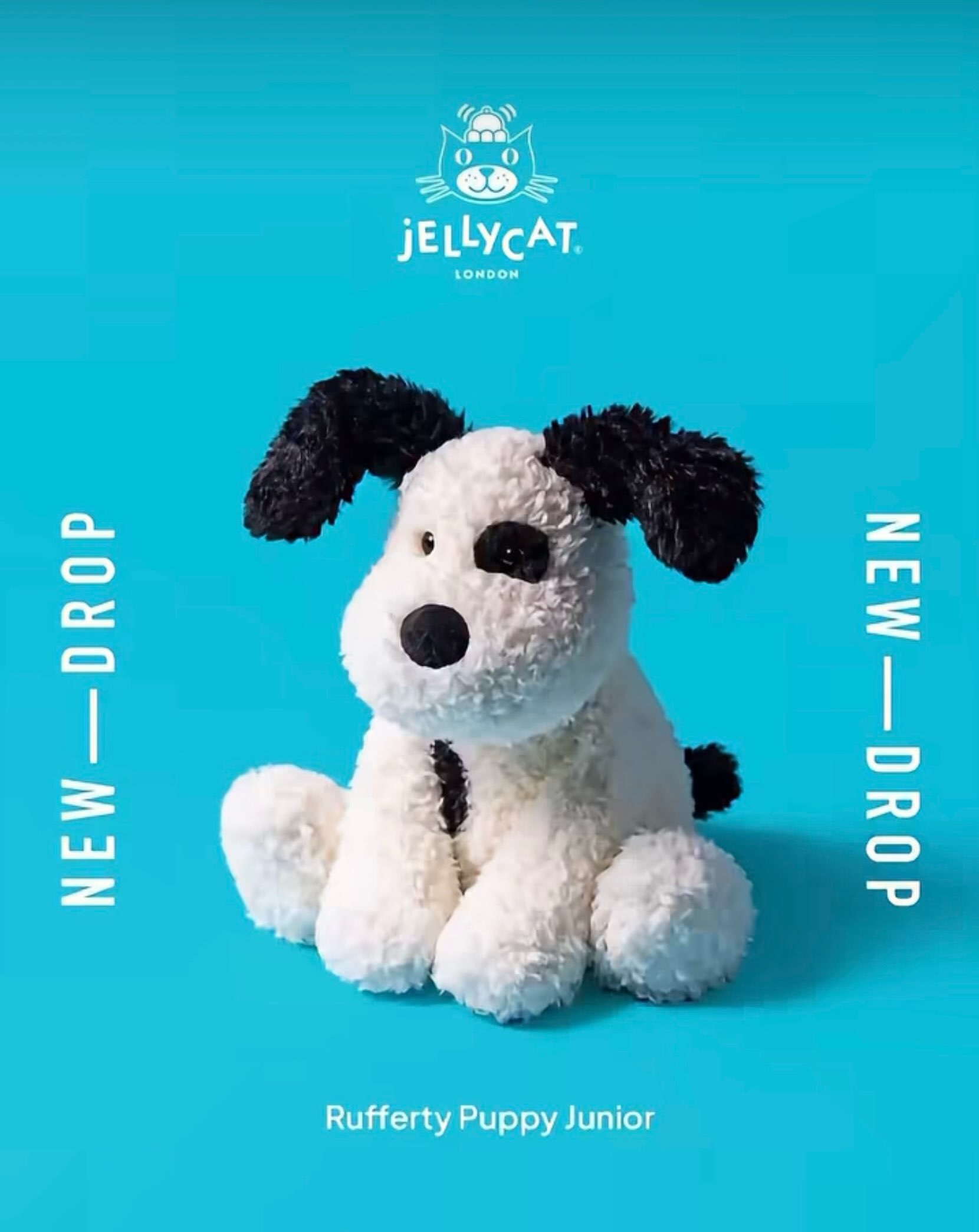 New Jellycat Rufferty Puppy Junior Exclusive FAO Schwarz Collection