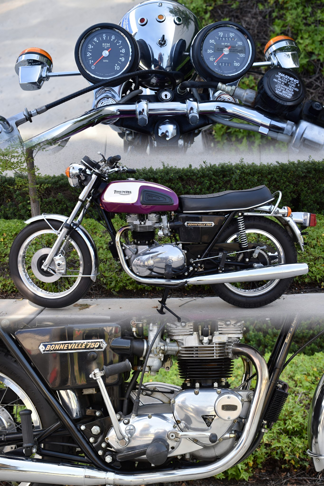 Customized 1976 Triumph Bonneville T140V 750