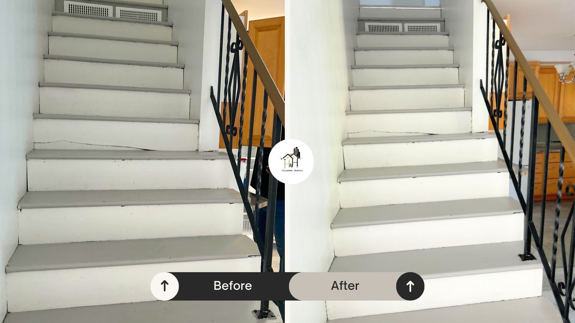 H&H - 🧹 Before & After Stair Cleaning 🧹 A good dusting and mopping can ...