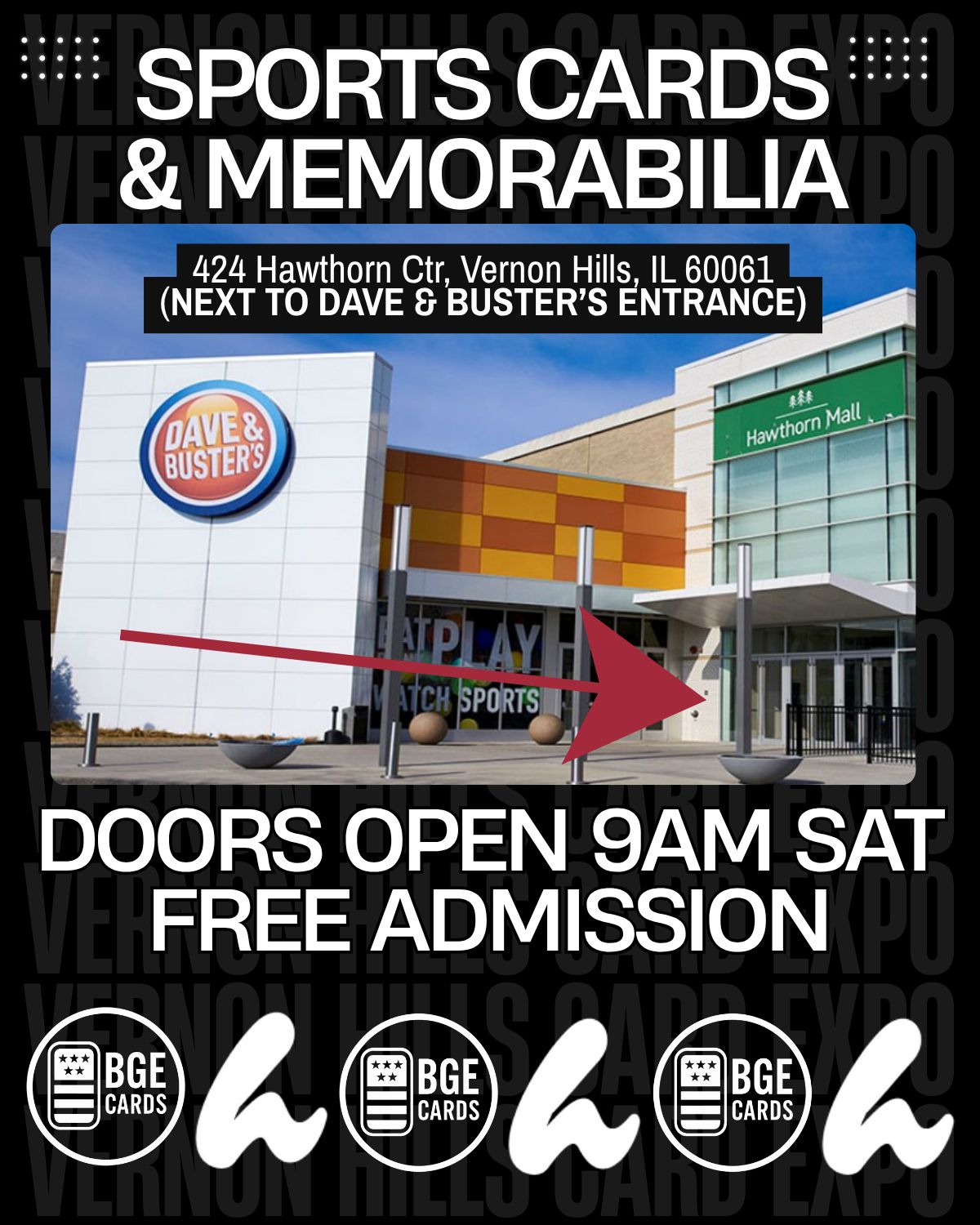 Vernon Hills Card Expo at Hawthorn Mall on September 13