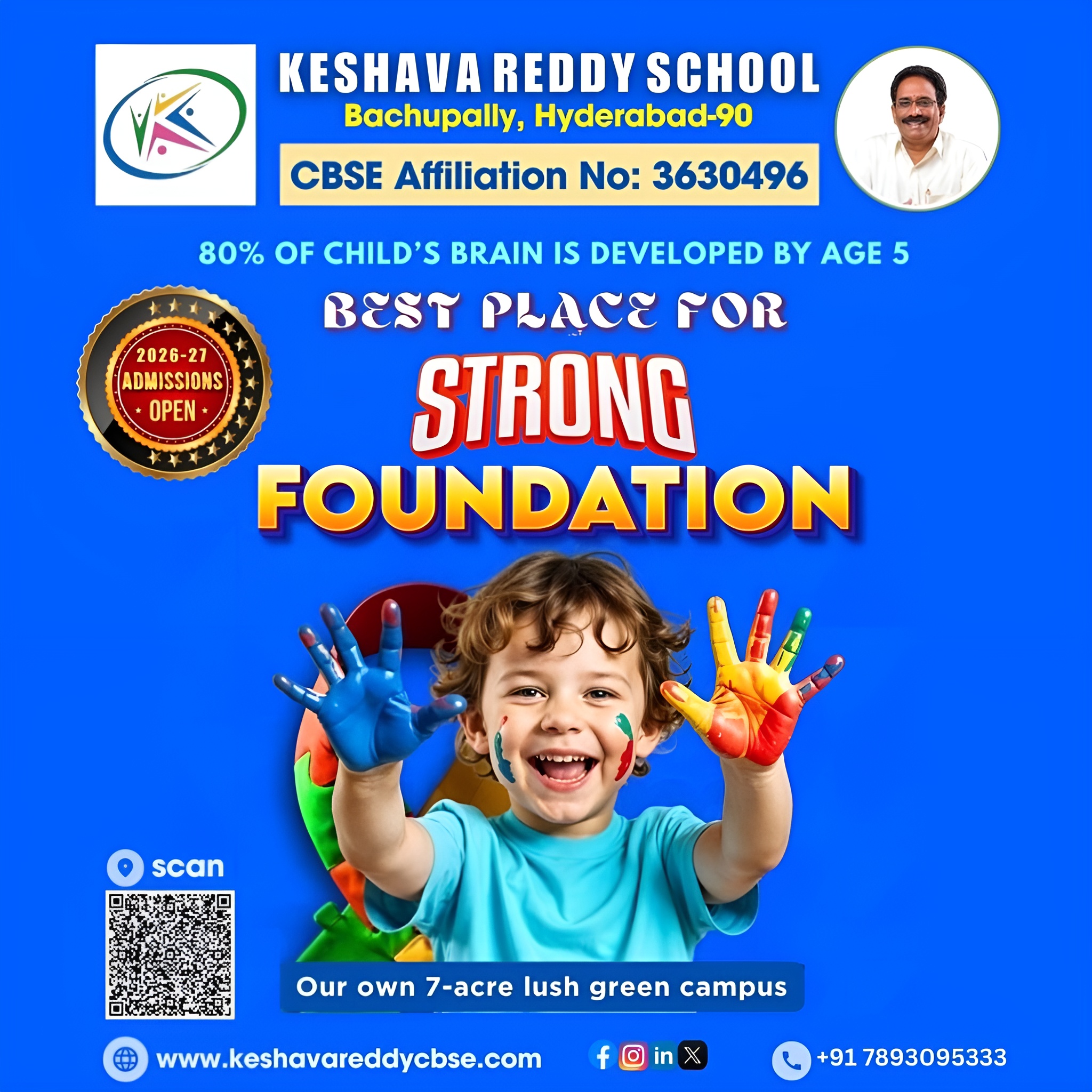 🧠 Did you know? 80% of a child’s... - Keshava Reddy School | Facebook