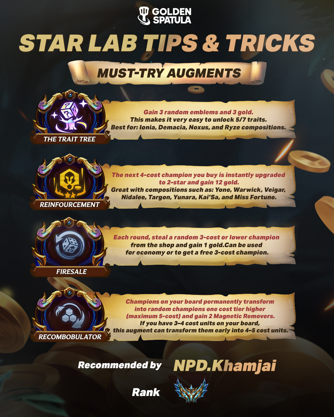 Golden - ⭐ STAR LAB TIP & TRICK 🔥 MUST-TRY AUGMENTS 👑 Recommended by ...