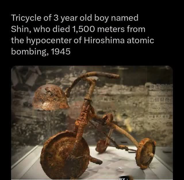 Hiroshima atomic bomb victim's bicycle preserved as historical
