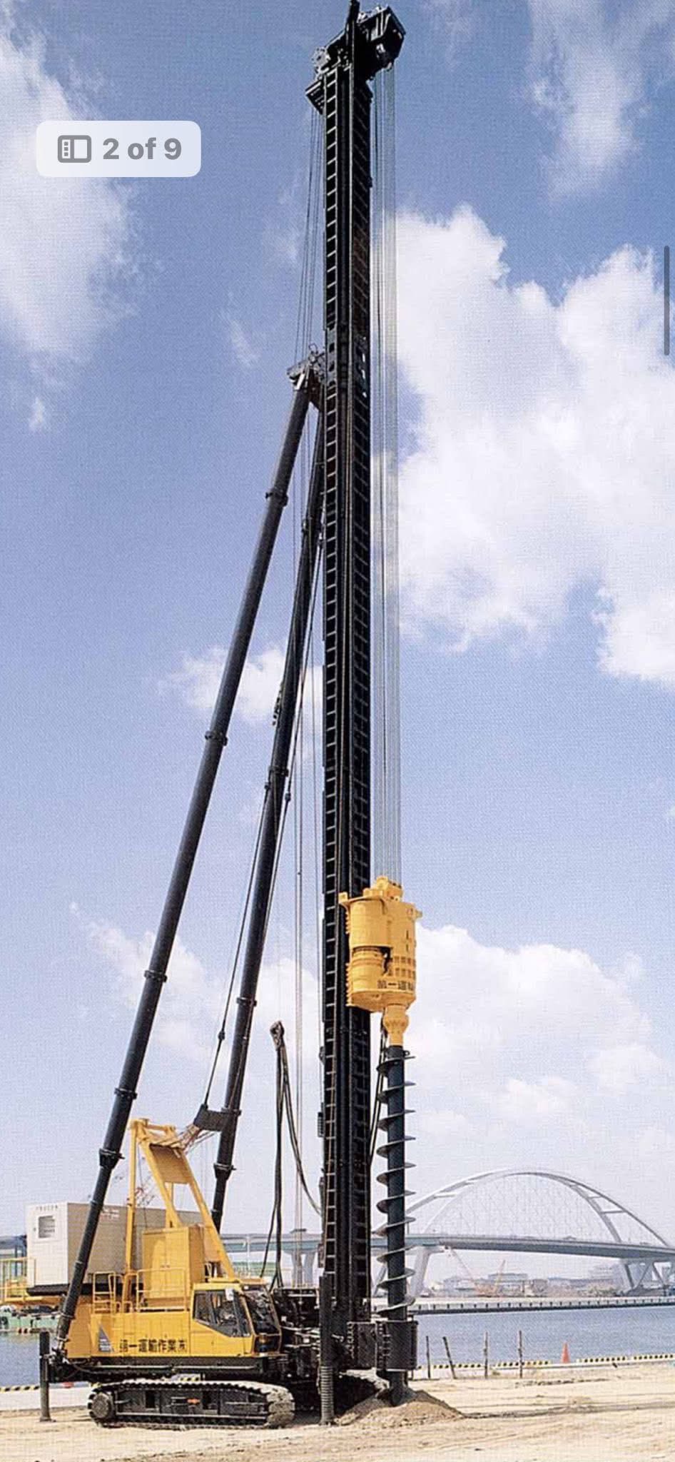 Hitachi PD135 135ton Piling Rig Machine from JAPAN (Biggest Pilling Rig ...