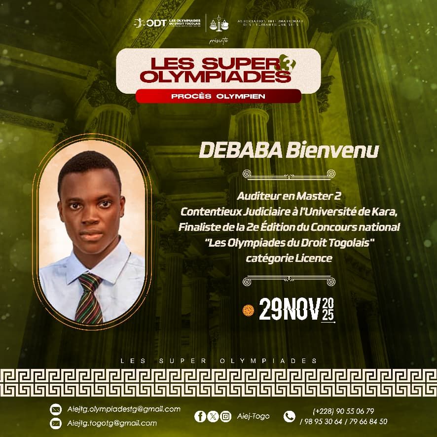 𝗟𝗲𝘀... - Les Olympiades du Droit Togolais - ODT | Facebook