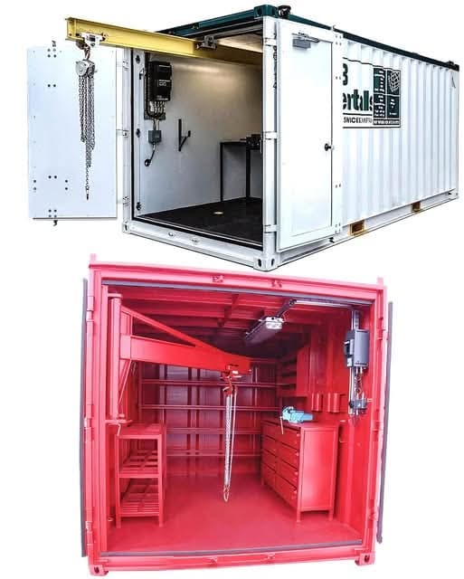 Affordable - Fully Equipped Shipping Container Workshops with Built-In ...