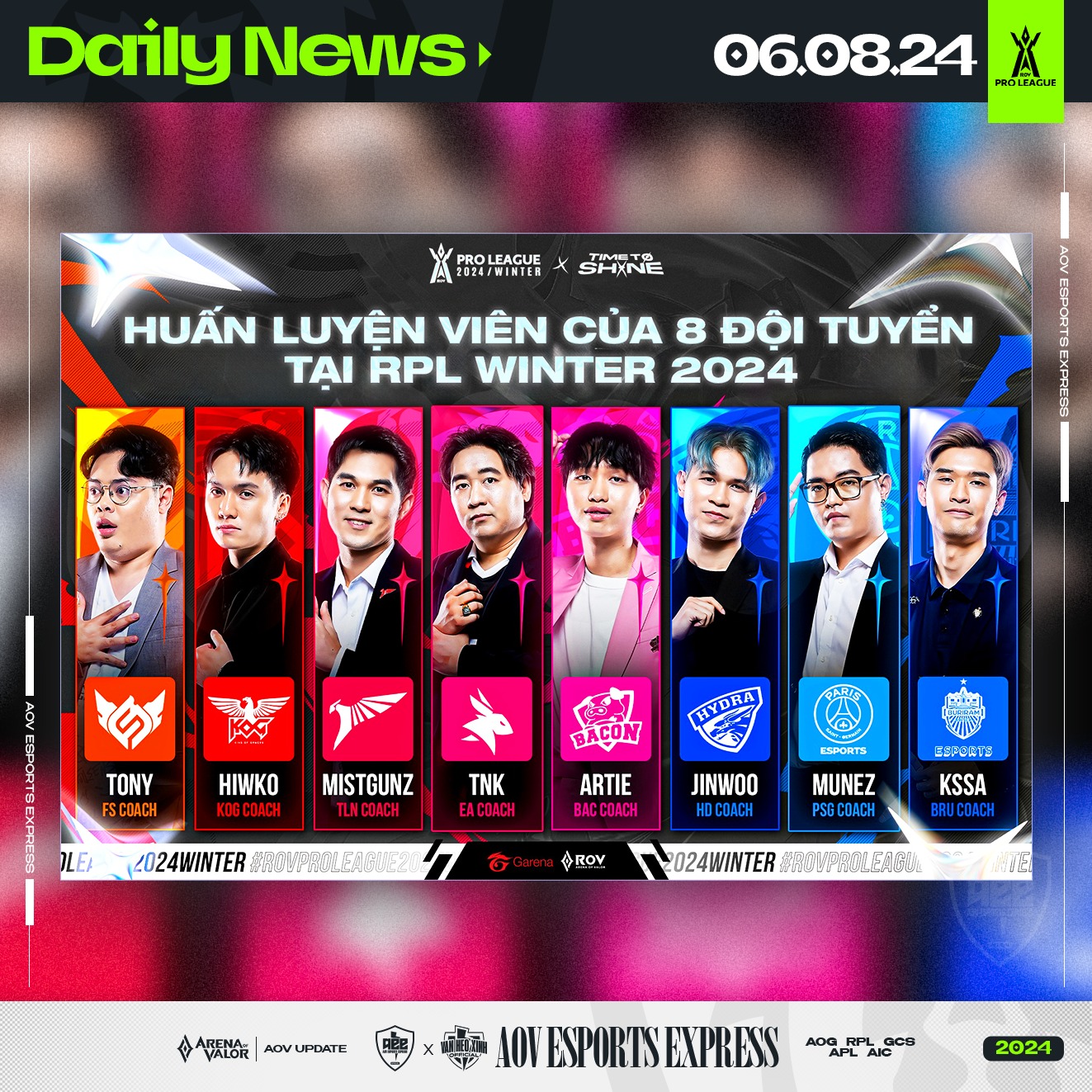 Tề - HLV của 8 đội tuyển tham dự mùa giải RPL WINTER 2024: 🦅TLN ...