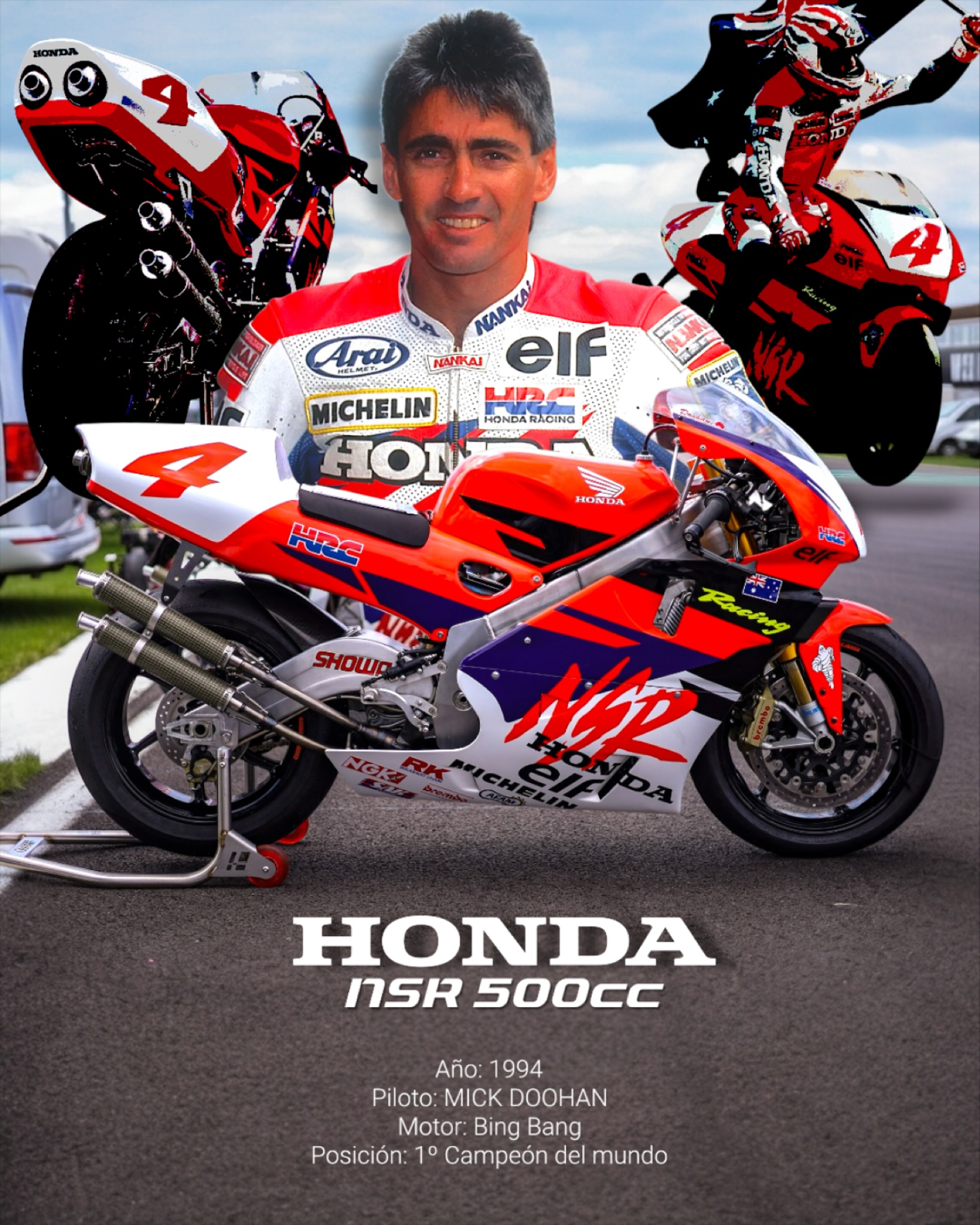 2T - HONDA NSR 500 de 1994, la HONDA que corrió con los colores ...