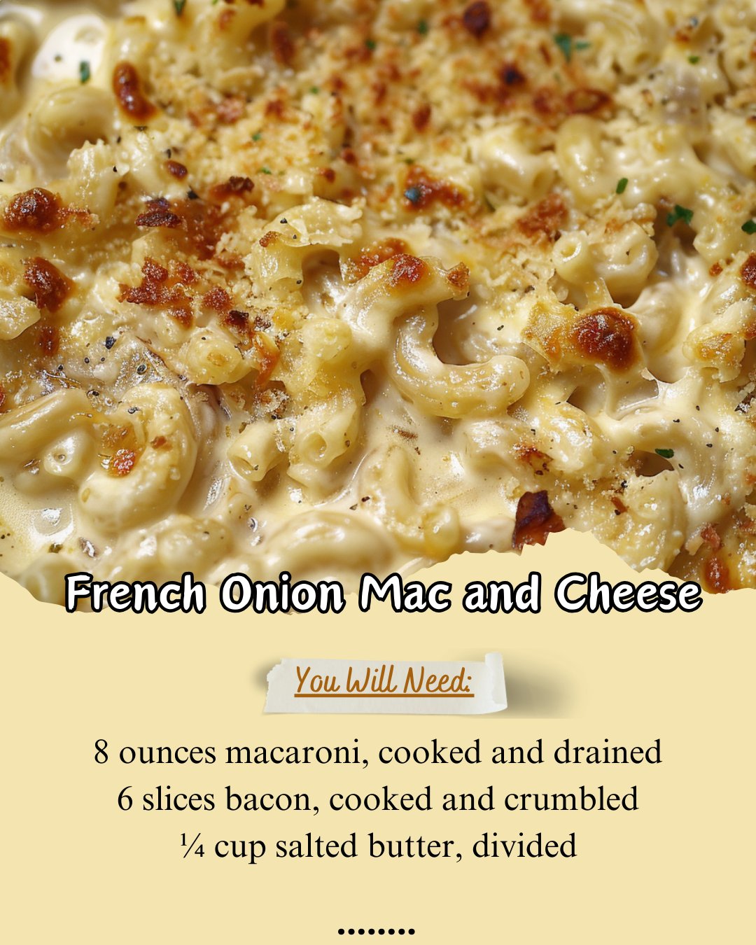 French Onion Mac and Cheese 🧅🧀 French... - Grandma's Recipes | Facebook