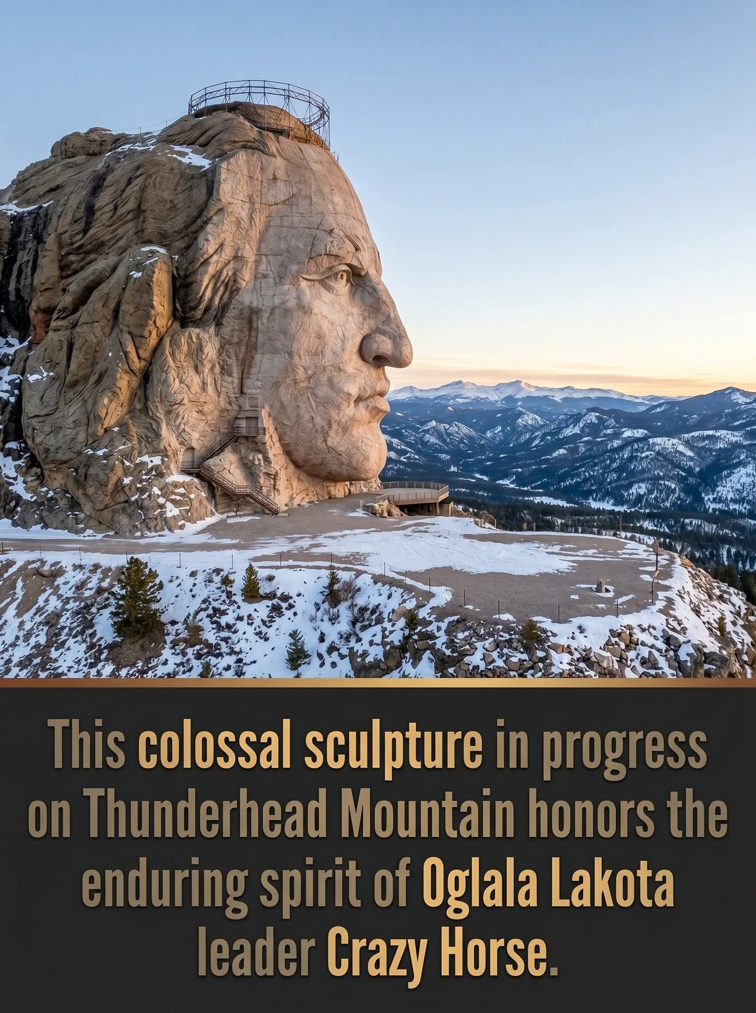 Chief Henry Standing Bear and Sculptor Korczak Ziolkowski