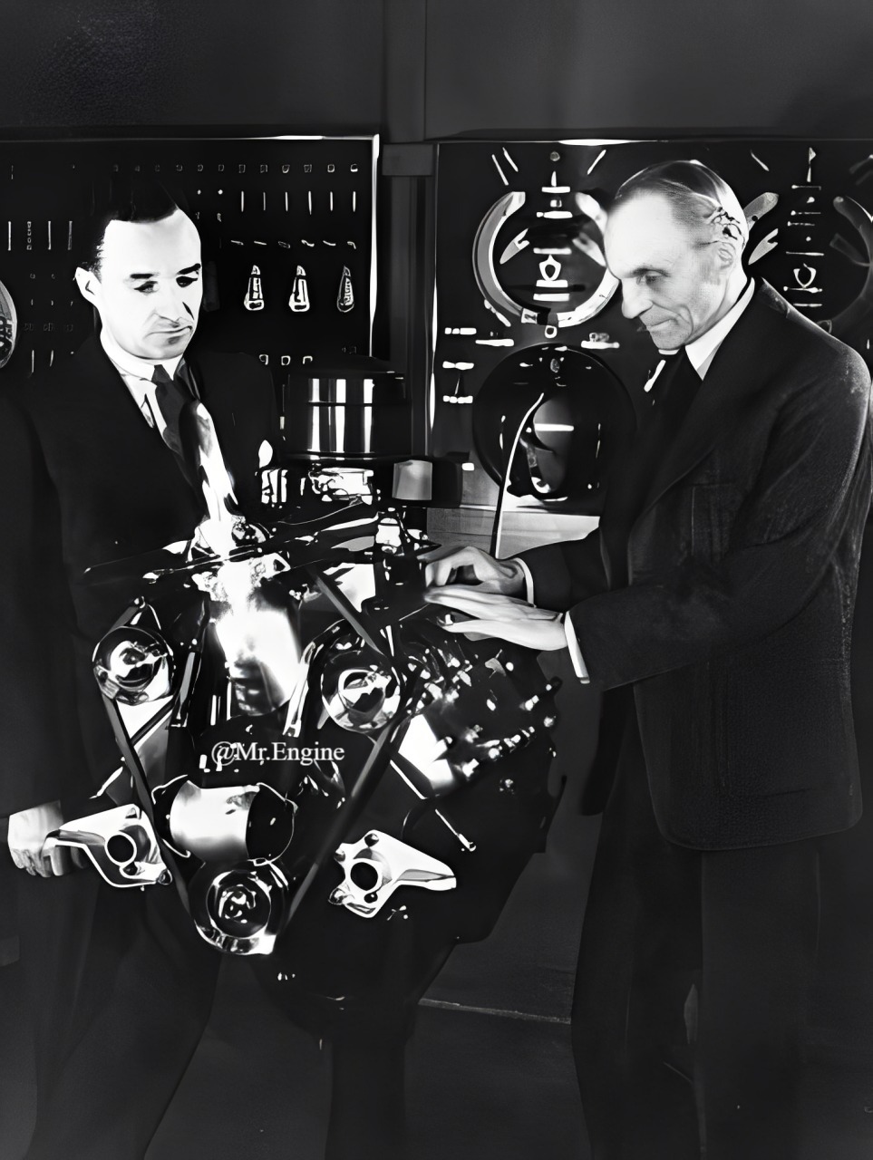Mr. - Edsel Ford and Henry Ford are seen standing beside an early Ford ...