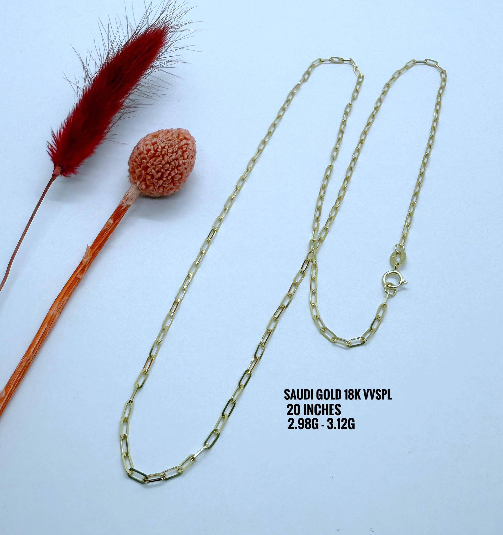 18k SD Gold VVSPL Paperclip Necklace ₱ 8,400 / gram