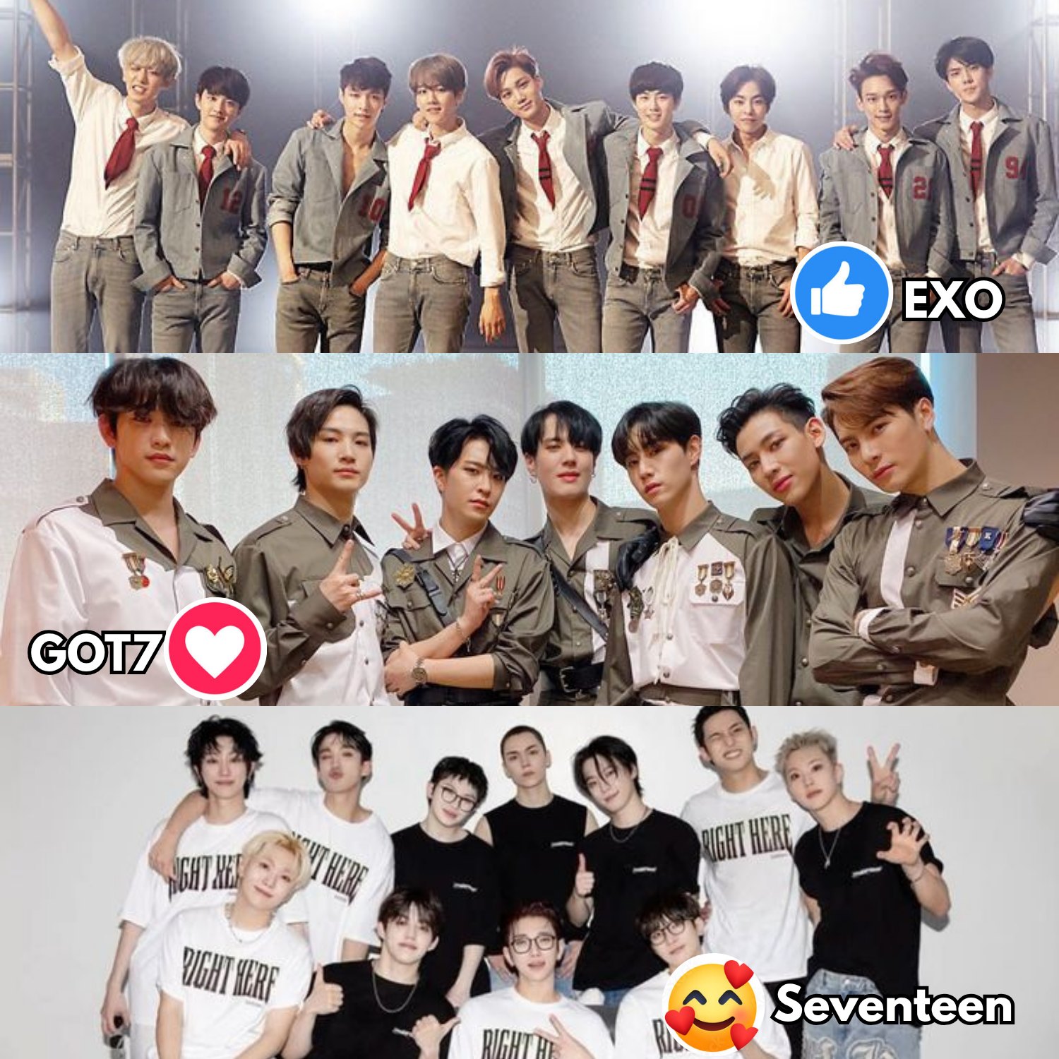 🟢EXO,BTS,Seventeen,Stray Kids