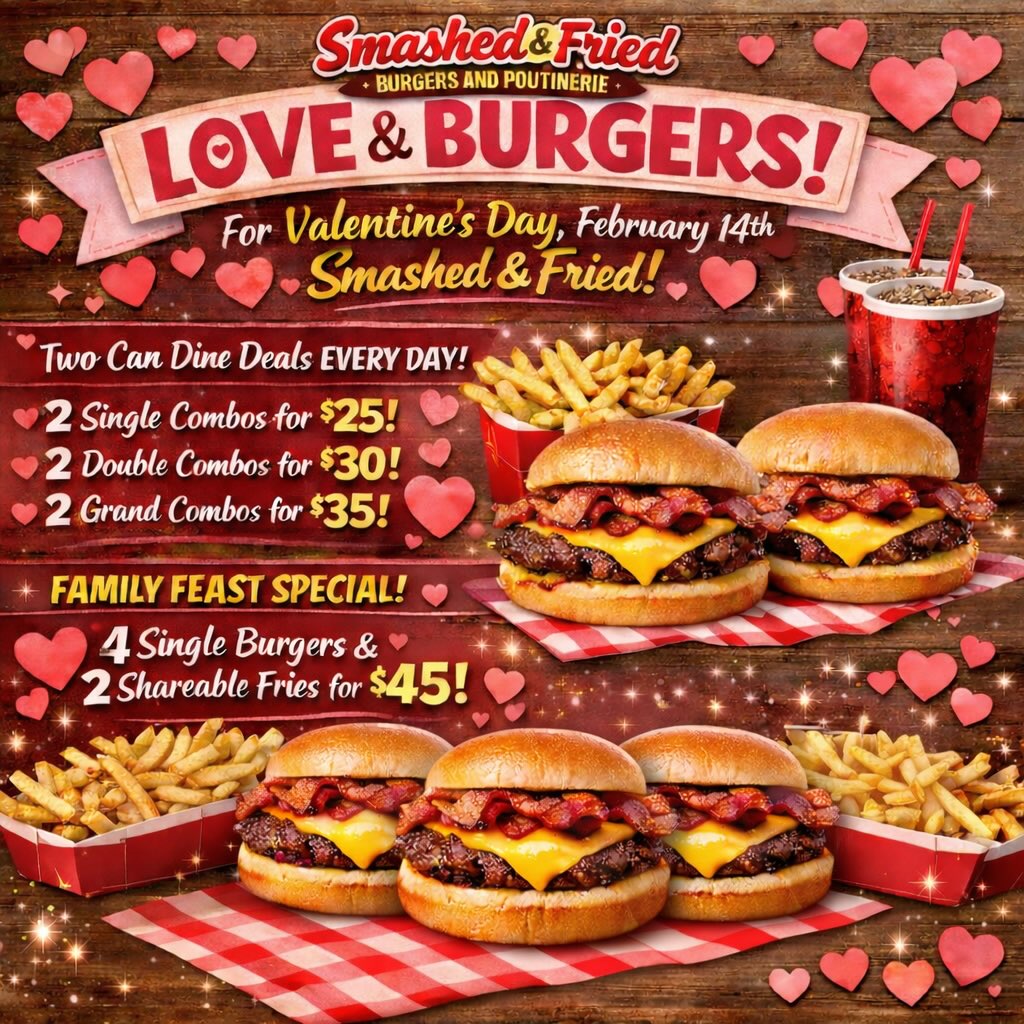 ️ LOVE & BURGERS... - Smashed and Fried Burgers & Poutinerie | Facebook