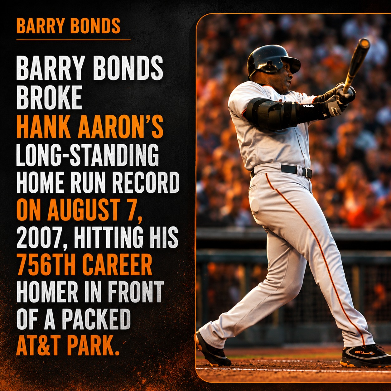 A ball from the game that crowned Barry Bonds as the all-time Home