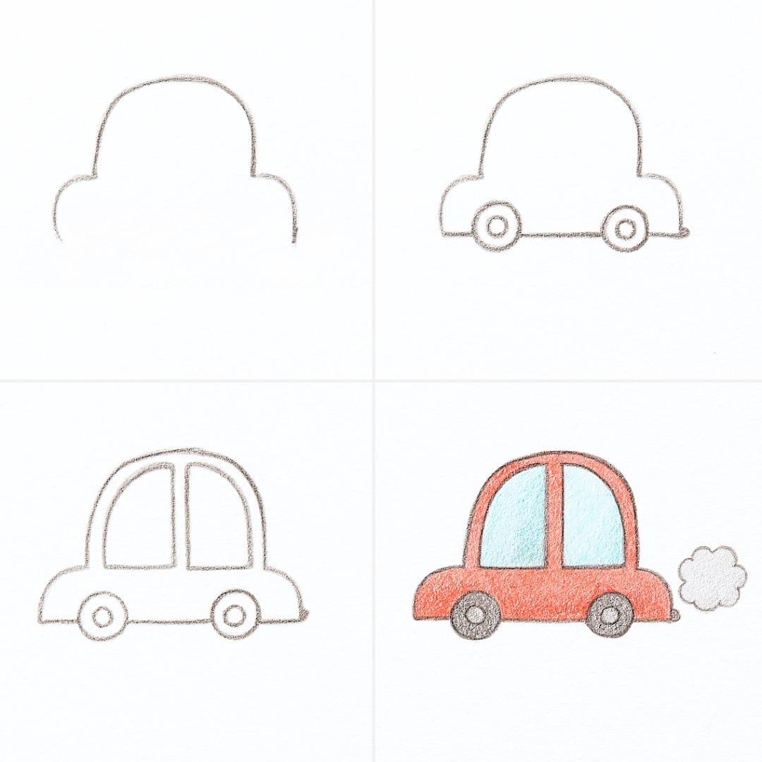 Kids Drawing Easy | Easy step by step car drawing tutorial 🚗 | Facebook