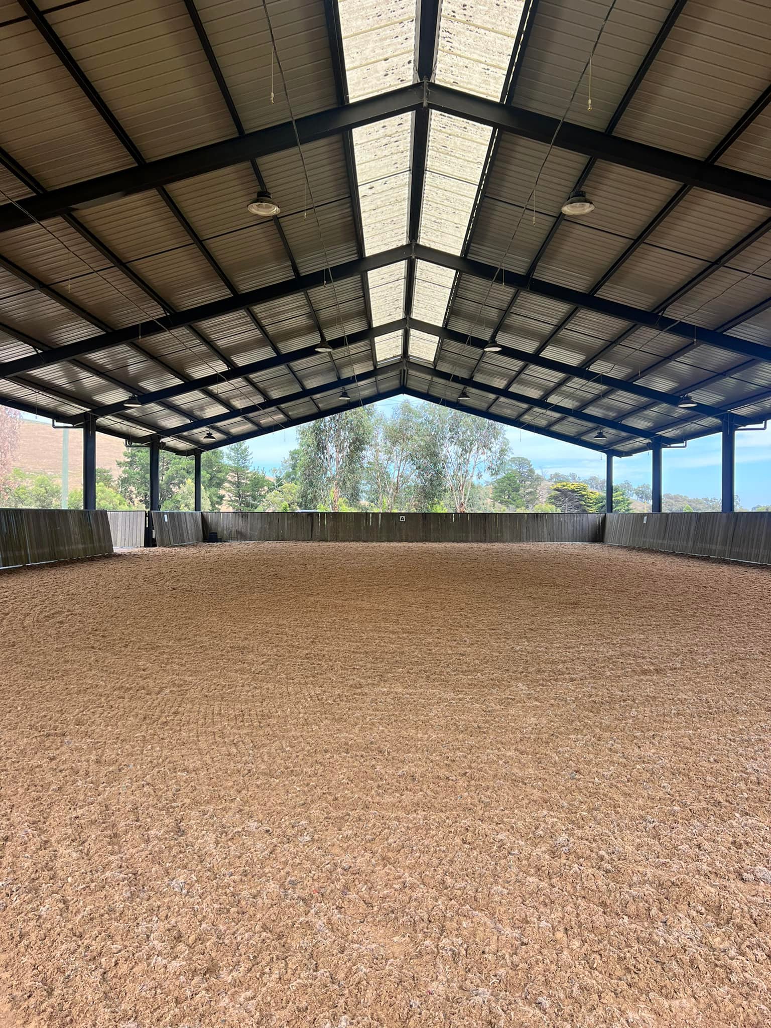 Indoor arena is all ready for our... - Spring Farm Dressage