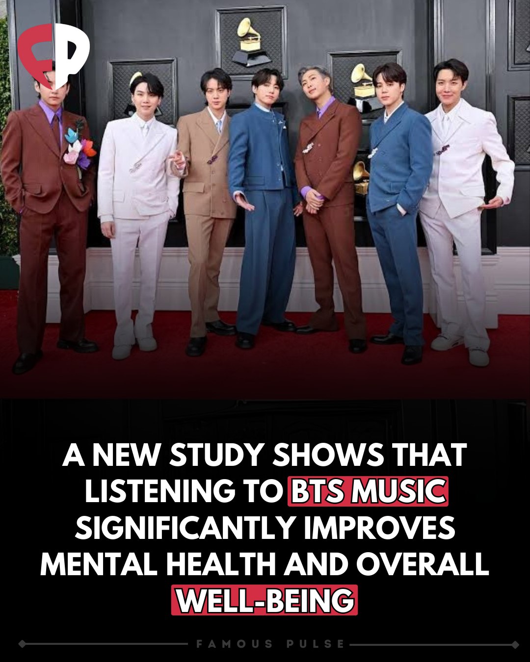 FamousPulse - 🎶 New Study Finds BTS Music Boosts Mental... | Facebook