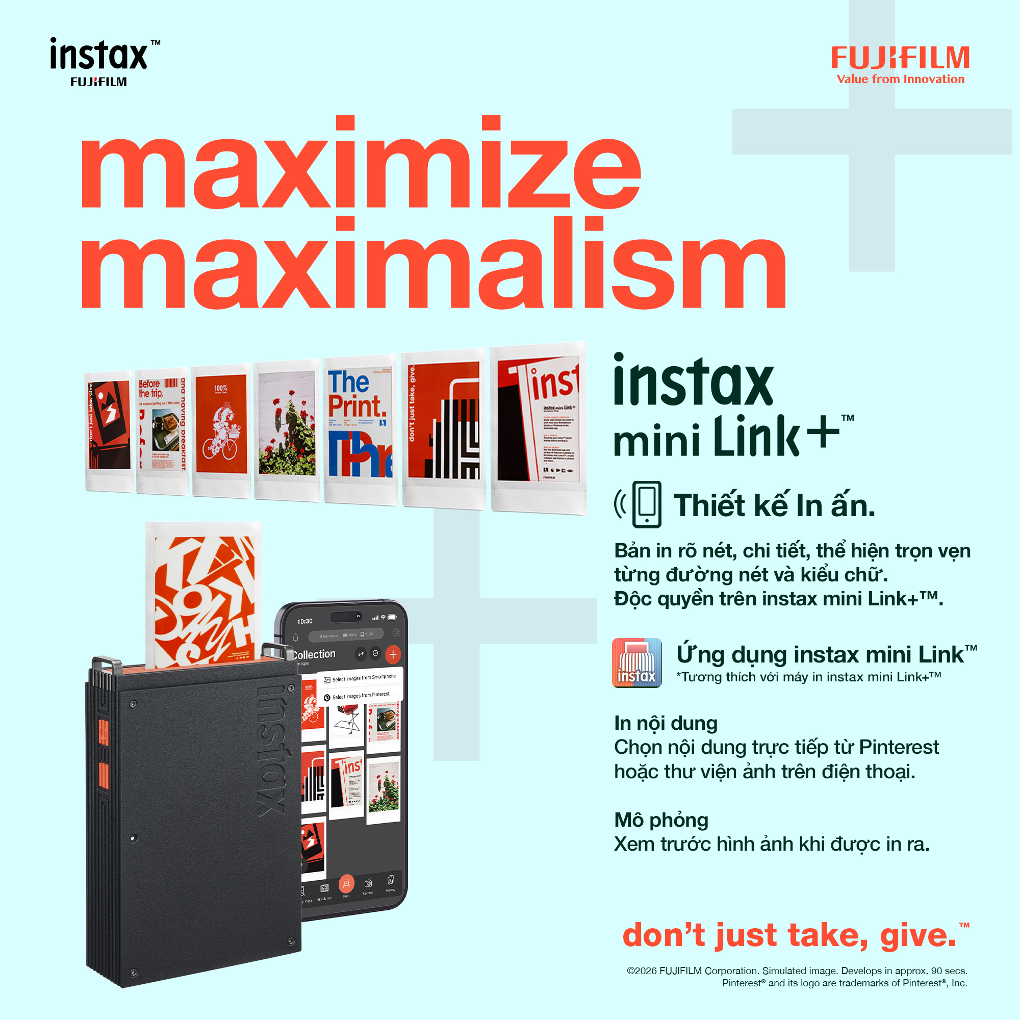 Fujifilm - Với instax mini Link+™, từng đường nét, kiểu chữ và layout ...