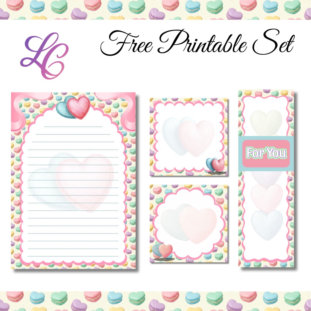 Luv - Free Printable Set(Heart Shape Macaroons) *PNG Files only ...
