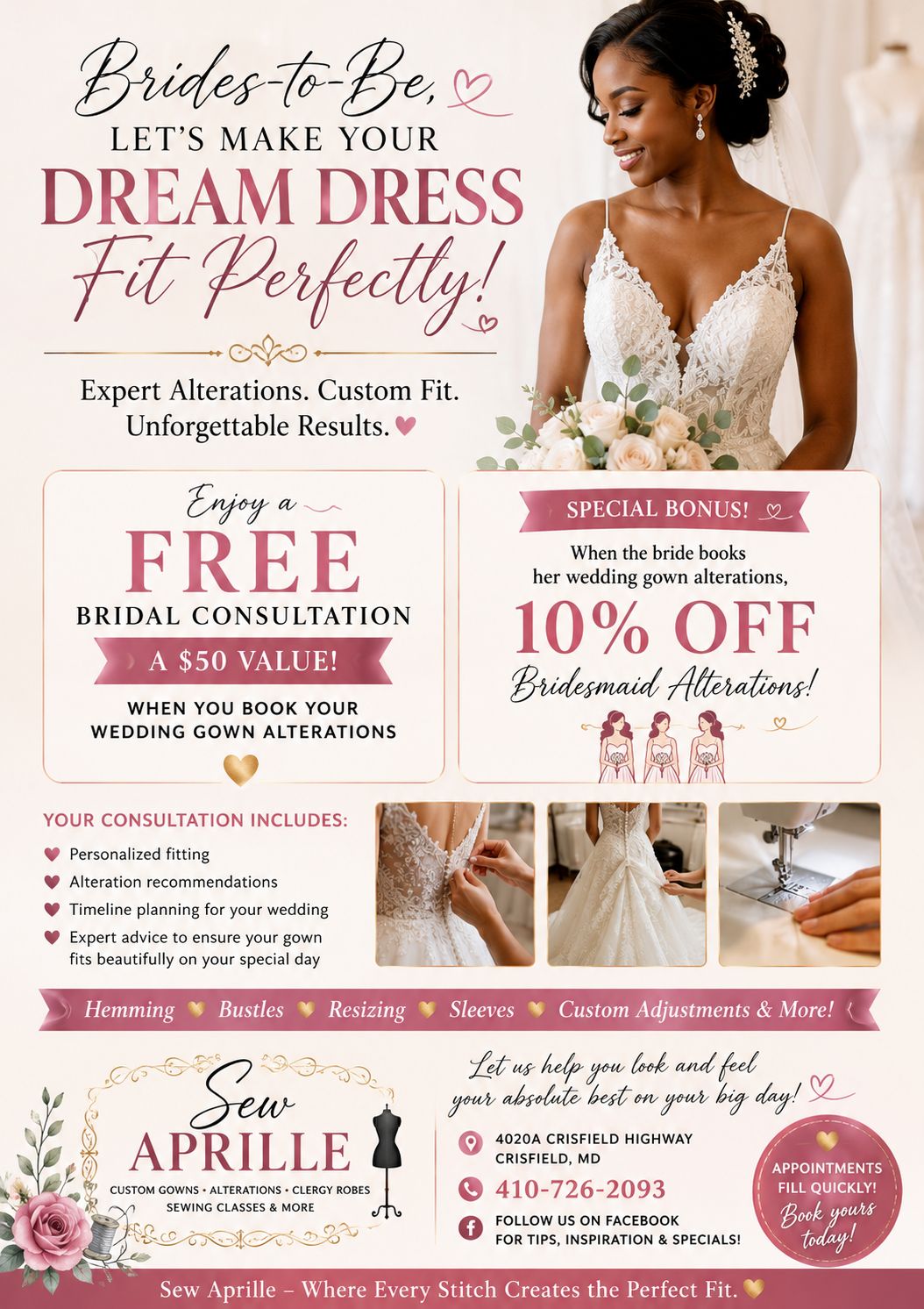 how much do alterations cost for bridesmaid dress Bridal avail. Reasonably priced cotton dresses Sierra | the epitome Color:Ivory+Lining alterations price list 2024