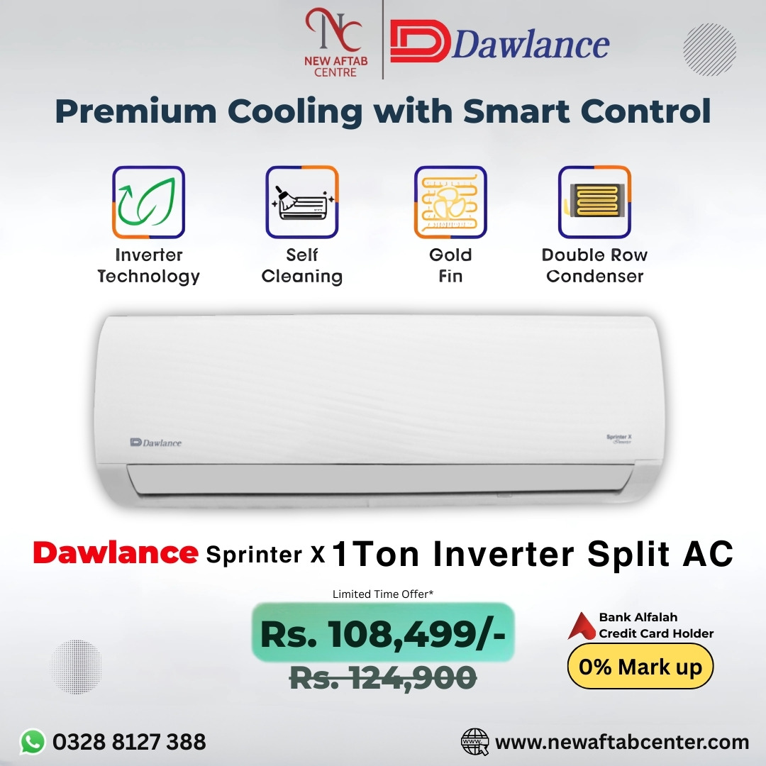 New - Dawlance Sprinter X 1 Ton Inverter Split AC Powerful inverter ...