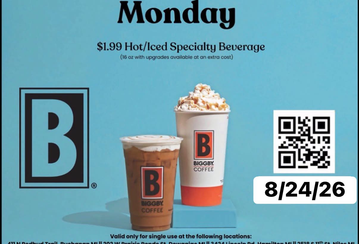 Biggby Coffee - 411 N Redbud Trail, Buchanan MI | Buchanan MI