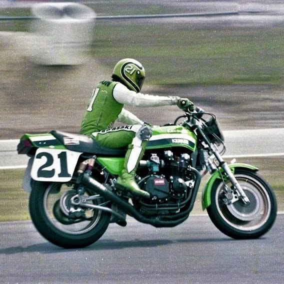 Eddie Lawson's factory Kawasaki short track bike circa 1982.