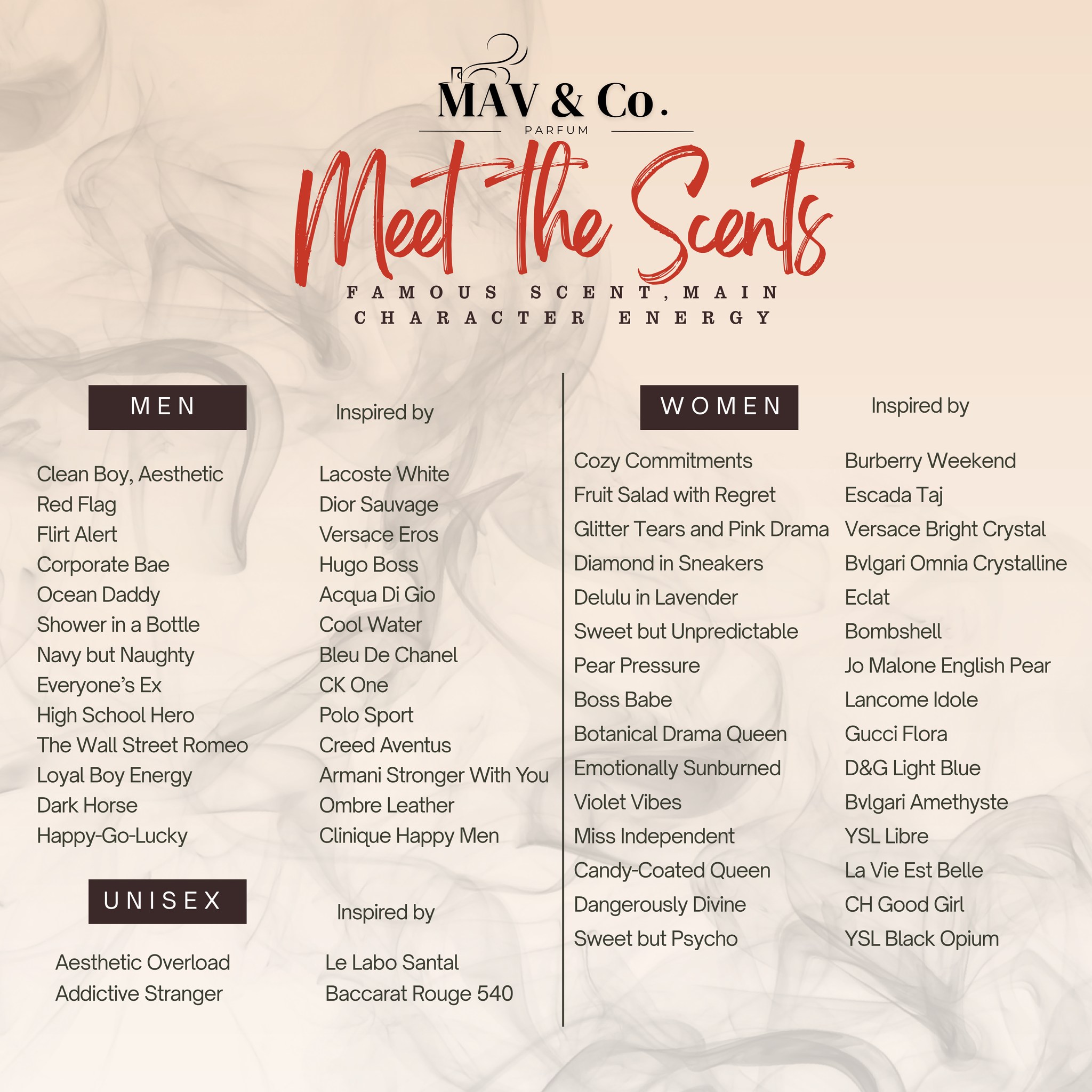 MAV - Meet the scents you love, with a MAV & Co. twist Inspired by the ...