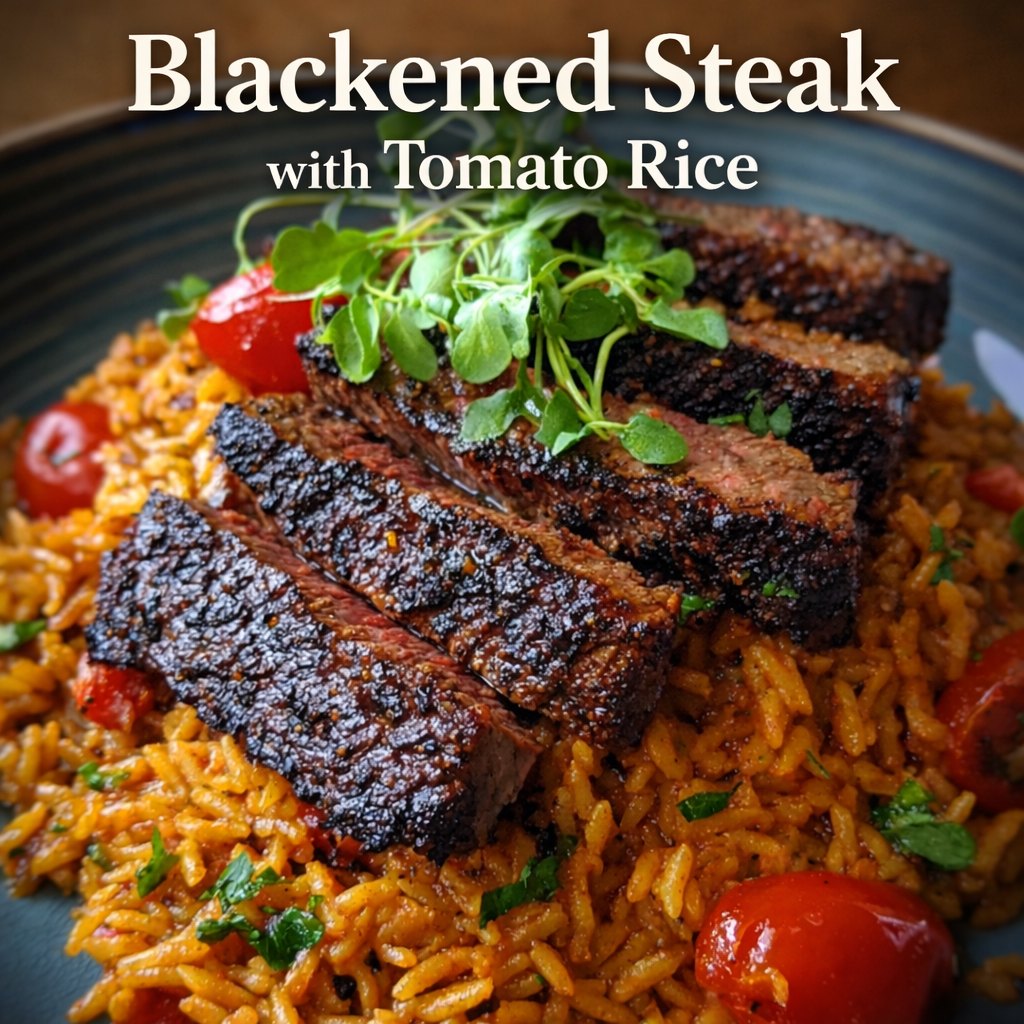 Handmake - Blackened Steak with Tomato Rice 🥩🍅 Protein | 68g Juicy ...