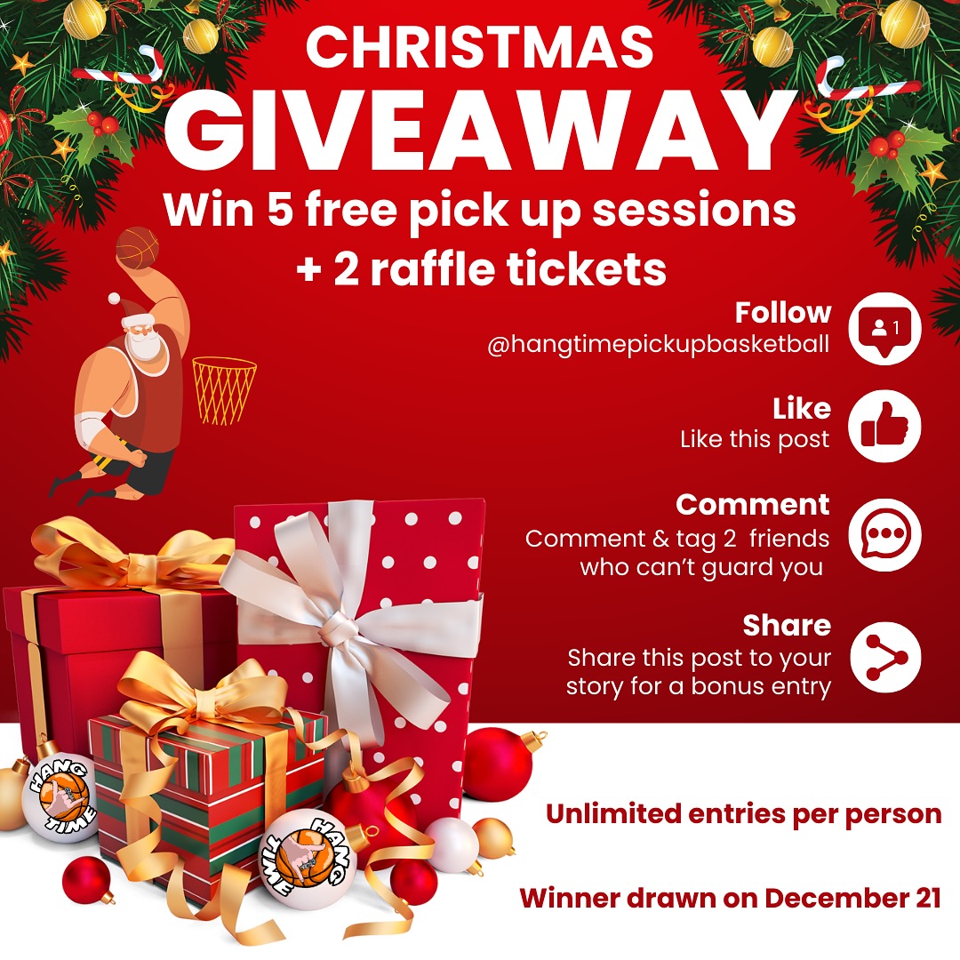 Hangtime - 🎄🎁🏀 HANGTIME CHRISTMAS GIVEAWAY 🏀🎁🎄 Today is Hangtime’s 4th ...
