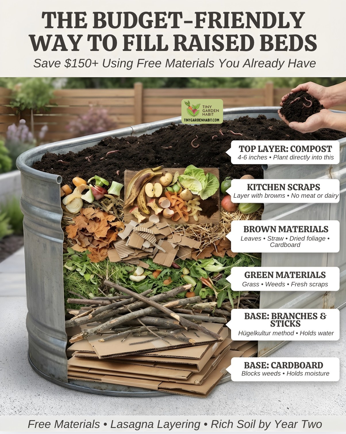 Tiny - If filling a raised bed feels expensive, “layering” is the ...