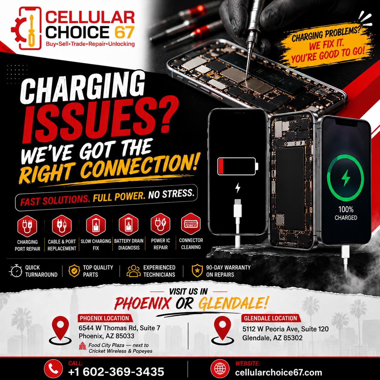 Cellular Choice in Phoenix and Glendale, AZ offers professional