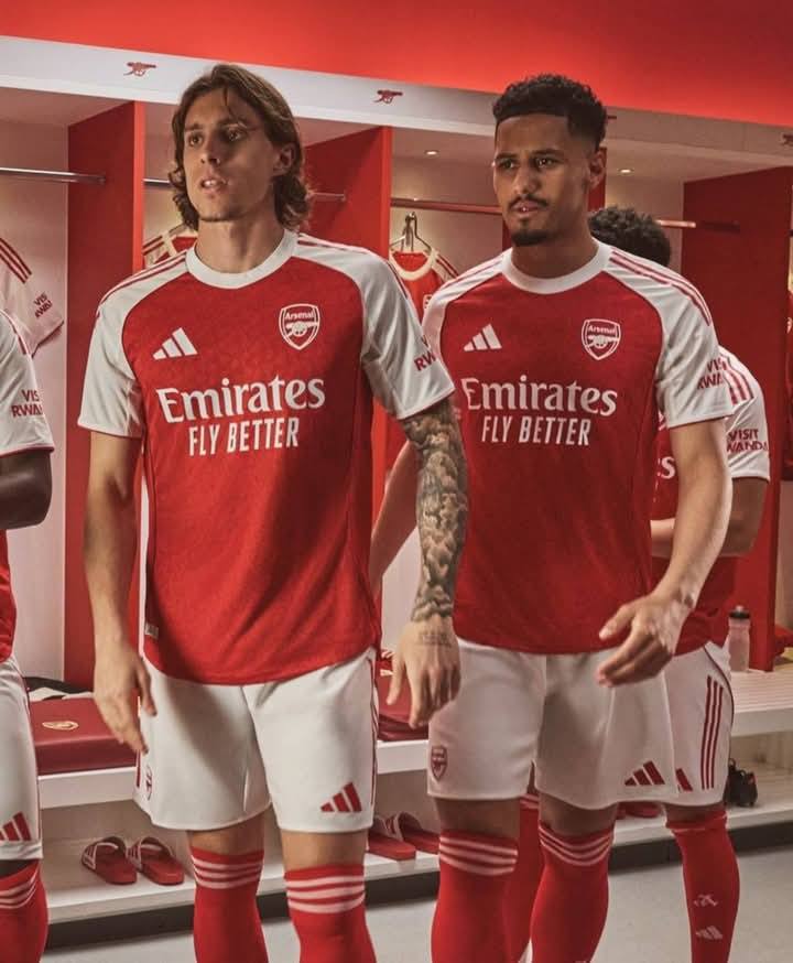 Arsenal unveils 2025/26 home kit with classic red and white design