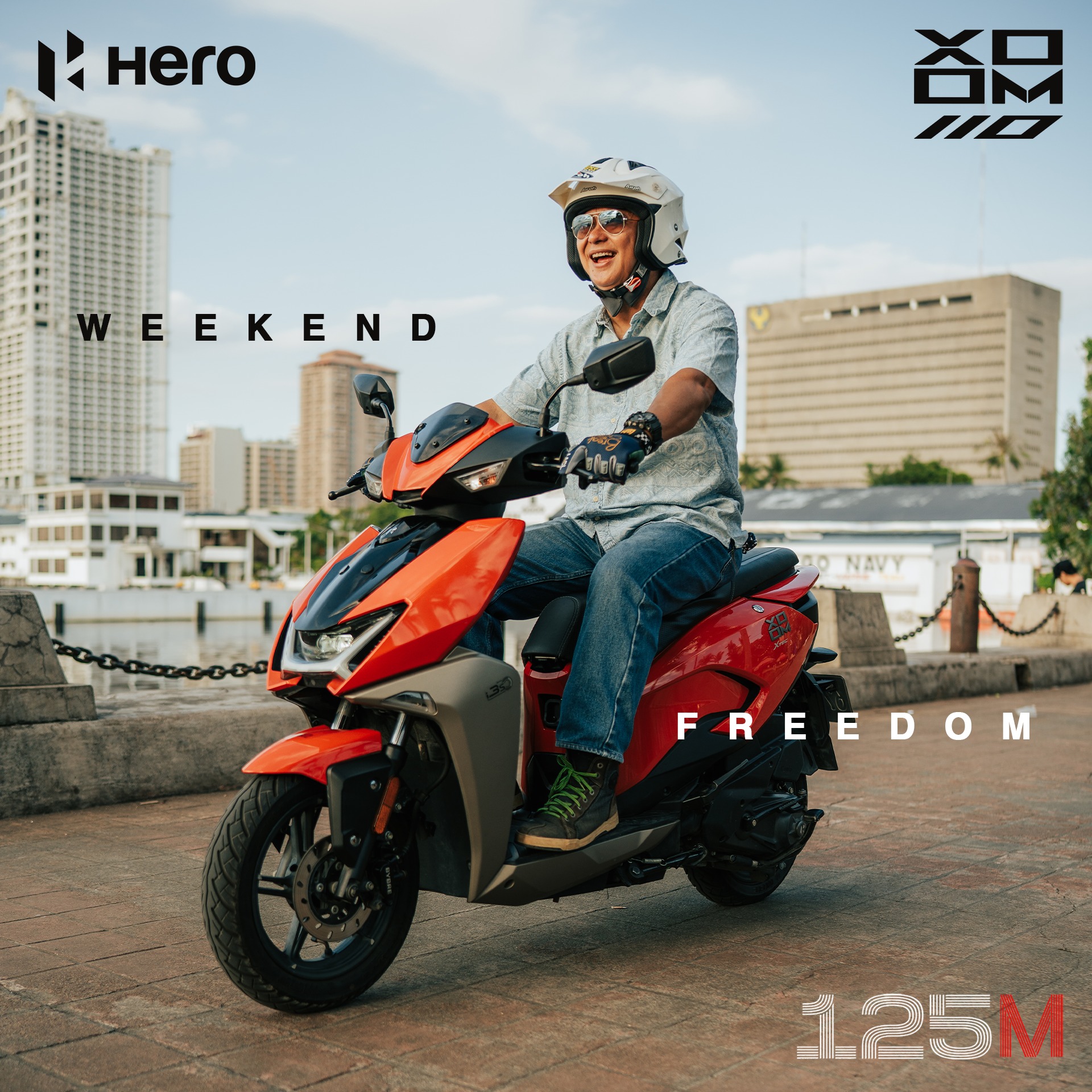 Weekday workhorse. Weekend freedom machine. The Hero Xoom 110