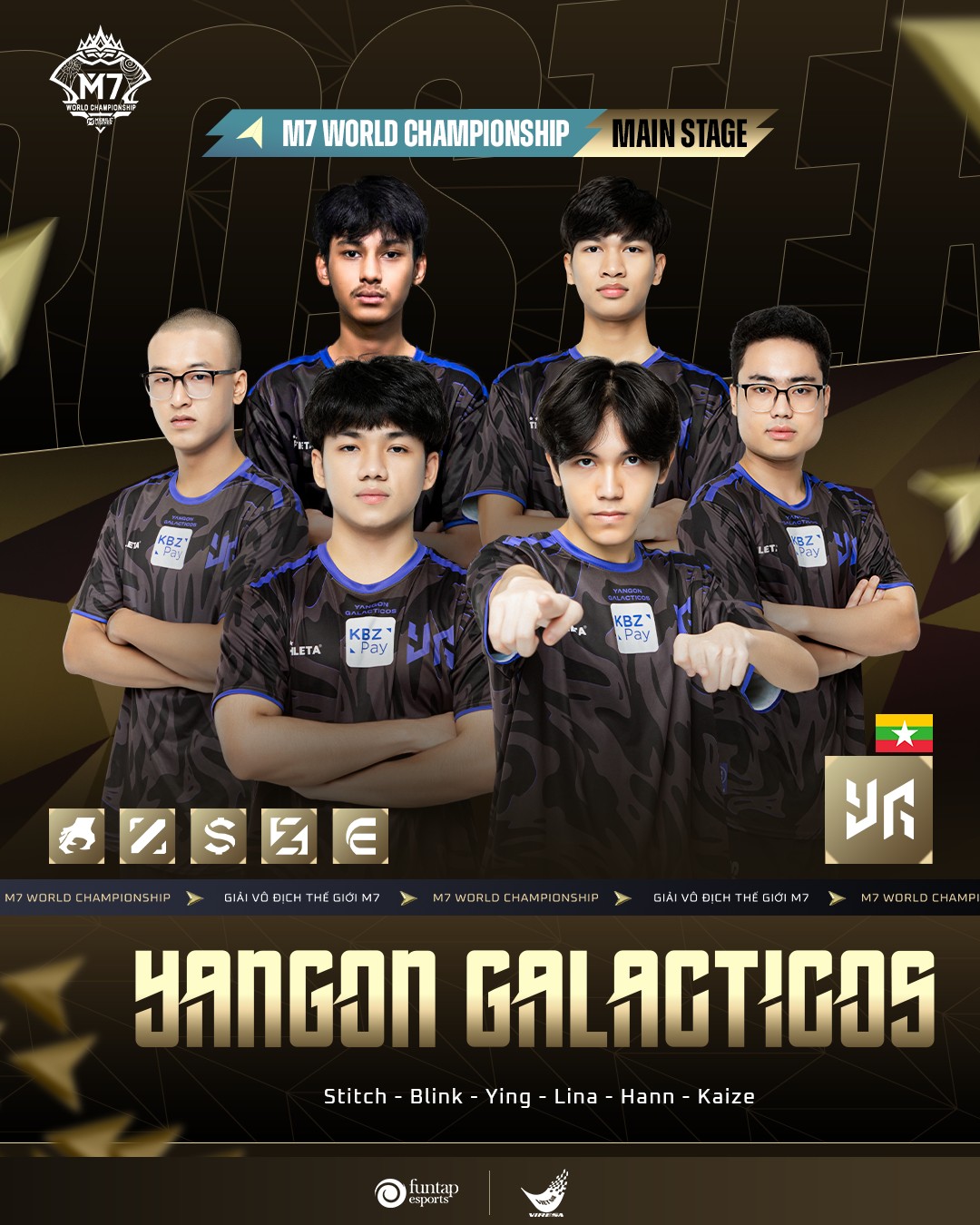 MLBB - ĐỘI HÌNH CHÍNH THỨC ĐỘI TUYỂN YANGON GALACTICOS TẠI GIẢI VÔ ĐỊCH ...