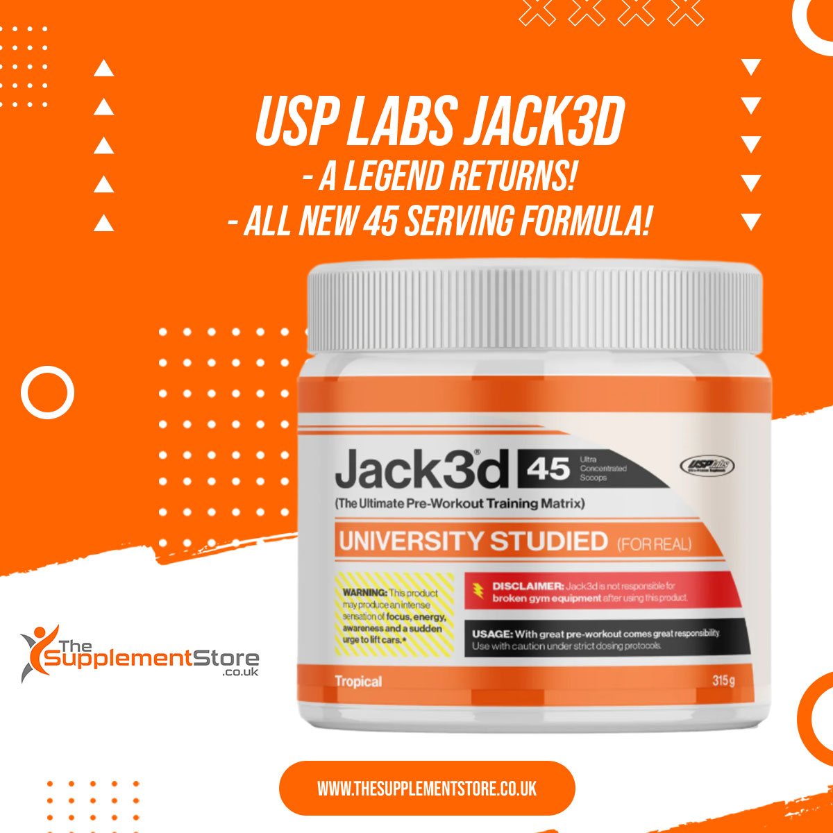 The Supplement - The legend is BACK 👀🔥 USP Labs Jack3d has returned ...