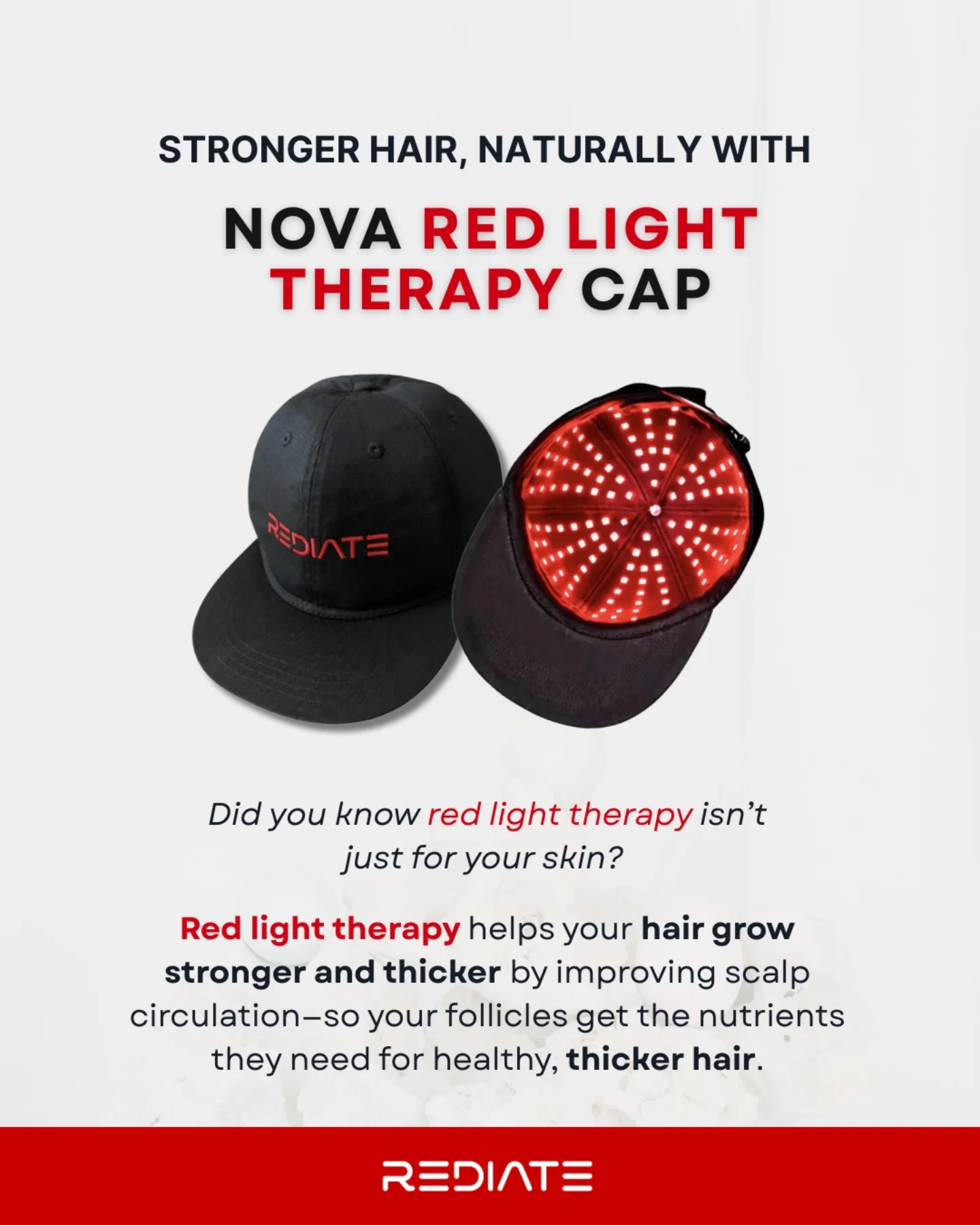 Rediate - Stronger, healthier hair starts at the root! Red light ...