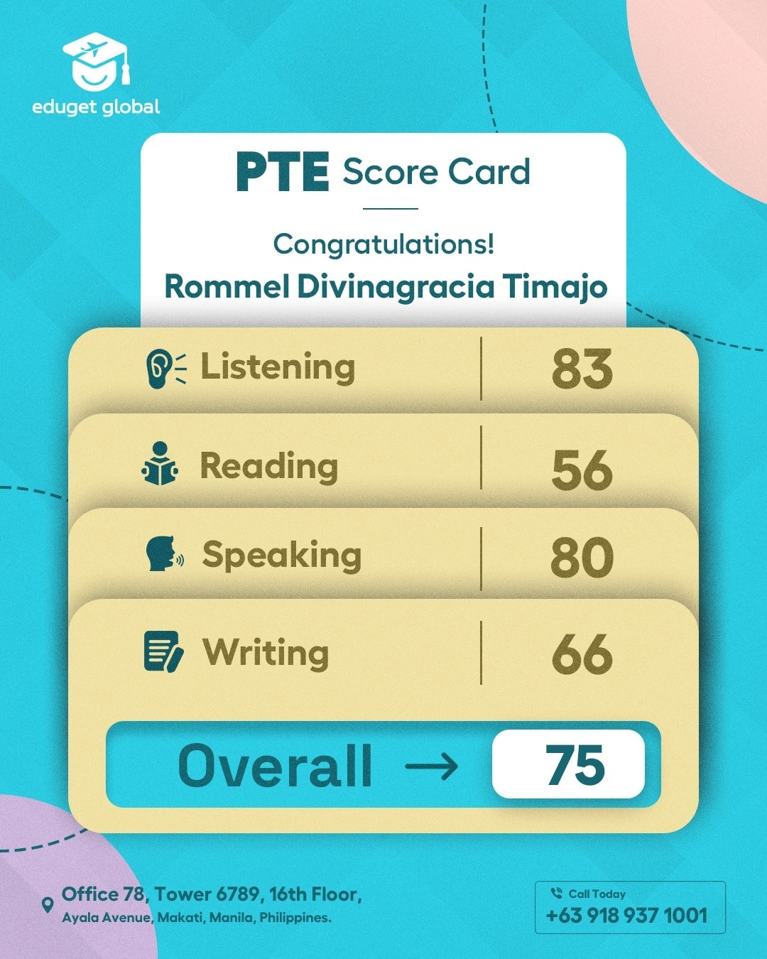 Eduget - Congratulations to Rommel Divinagracia Timajo on achieving an ...