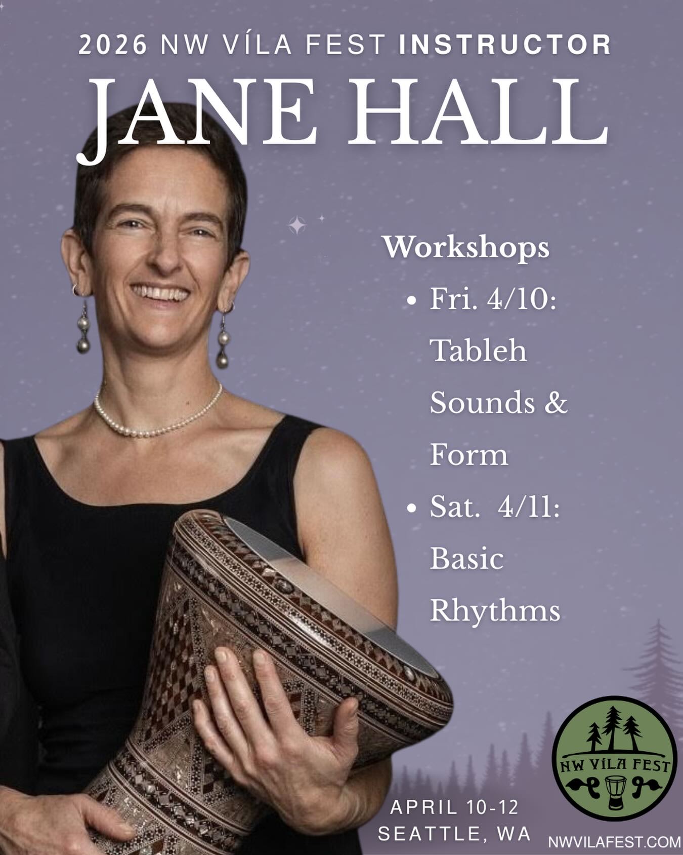 NW Víla Fest - DRUMMING WORKSHOPS with Jane Hall Jane... | Facebook