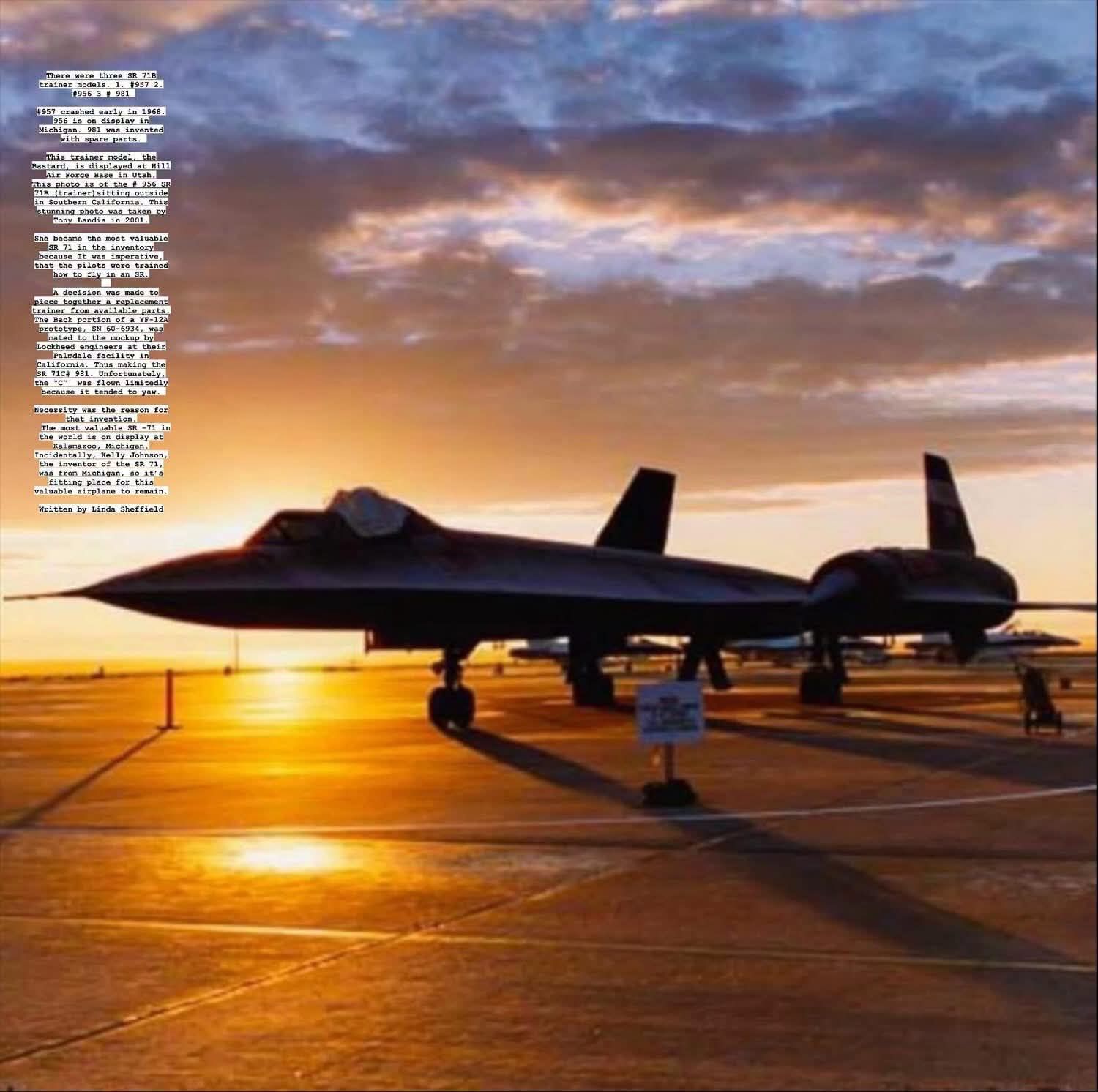 Refurbished SR-71C Blackbird aircraft at Hill AFB