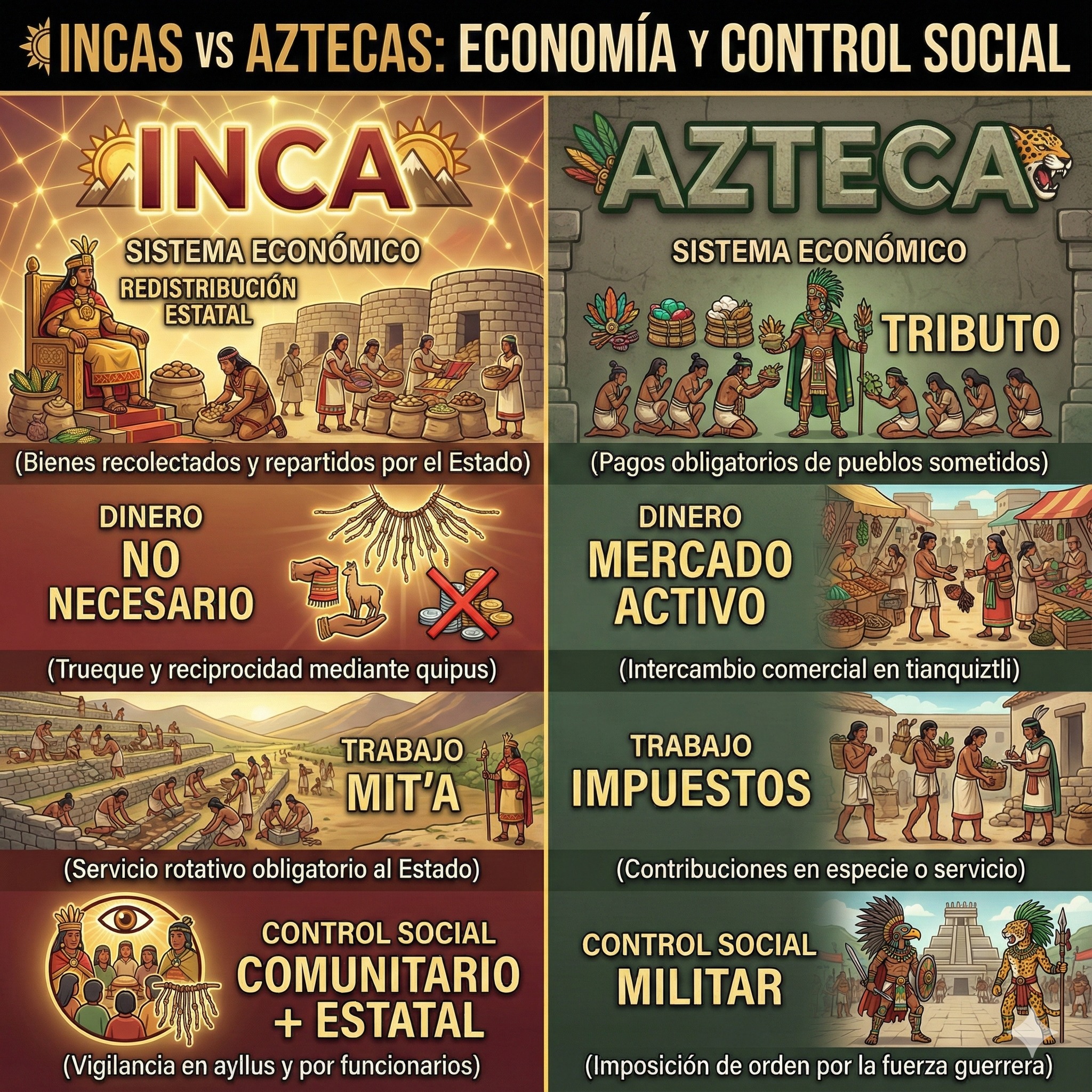 Xplicadope. - INCAS VS AZTECAS: ECONOMÍA Y CONTROL SOCIAL EN DOS ...