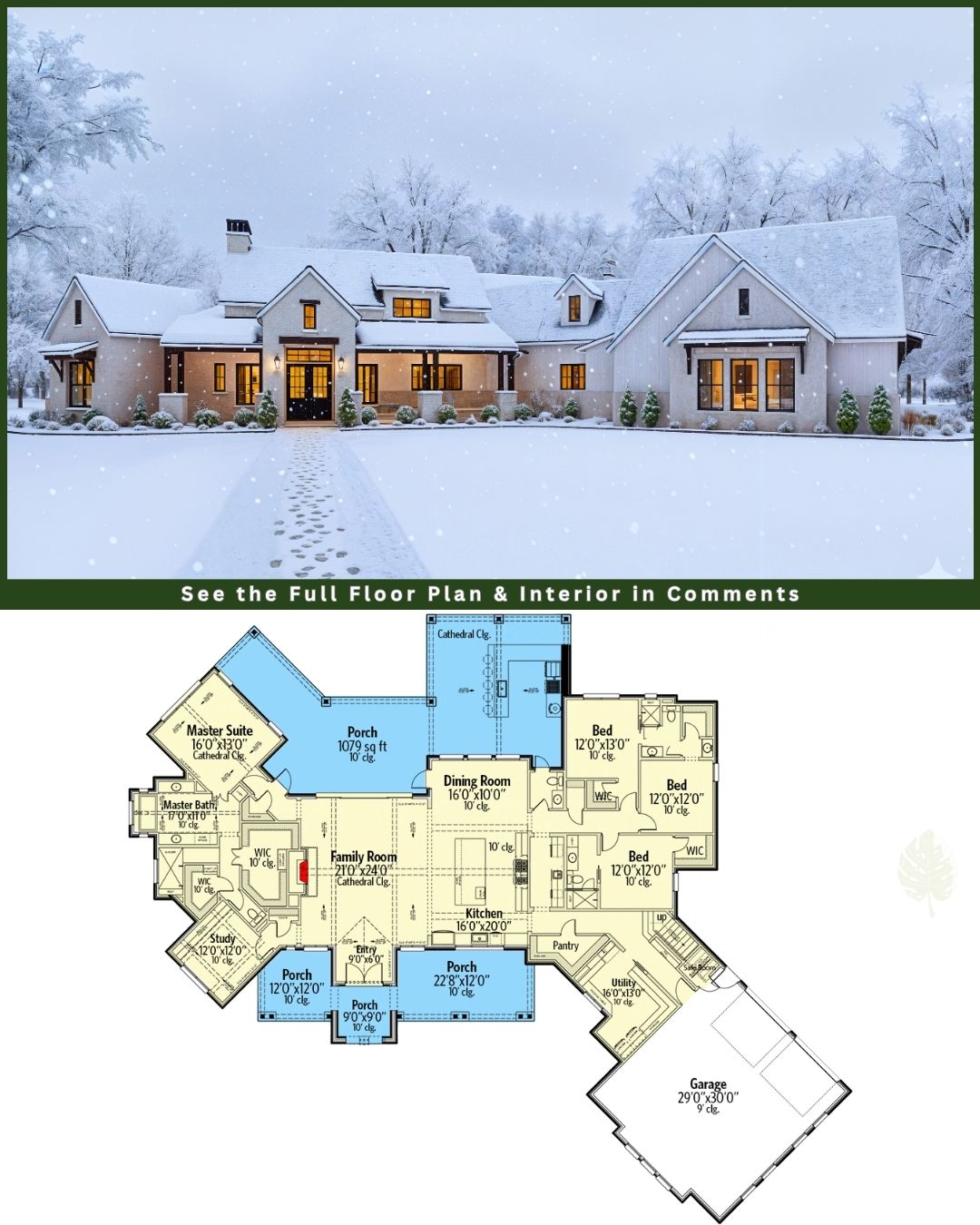 The Farmhouse - Take a look at this Breathtaking 4-bed Farmhouse Plan ...