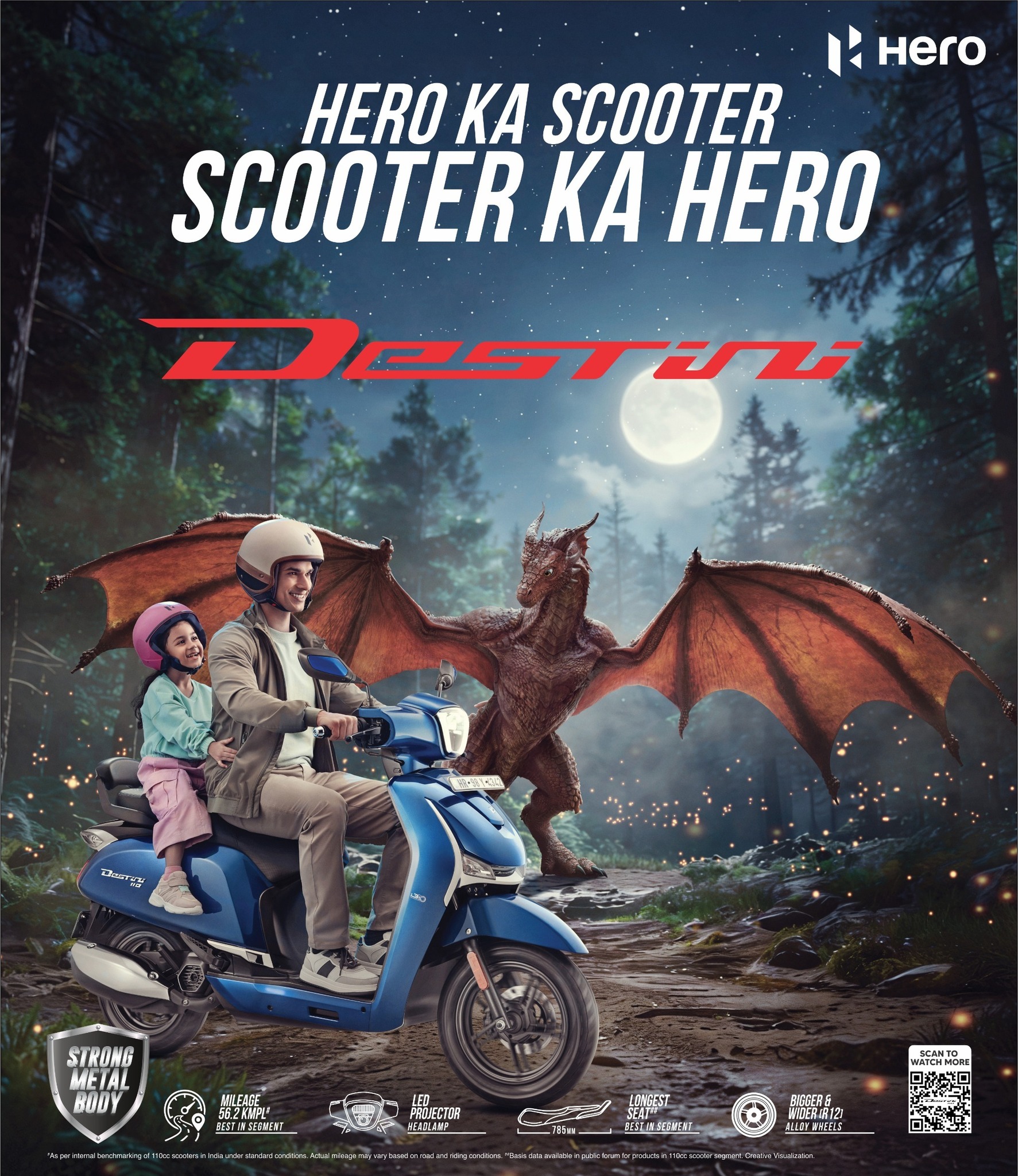 Hero Destini 110 scooter for family rides in Lakhimpur