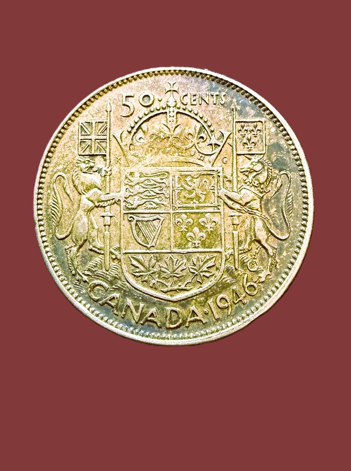 The 1946 Canadian Silver 50 Cents coin is a remarkable piece of