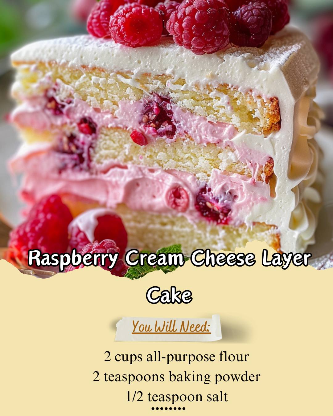 🍓🍓🍓 Raspberry Cream Cheese Layer Cake... - Grandma's Recipes | Facebook