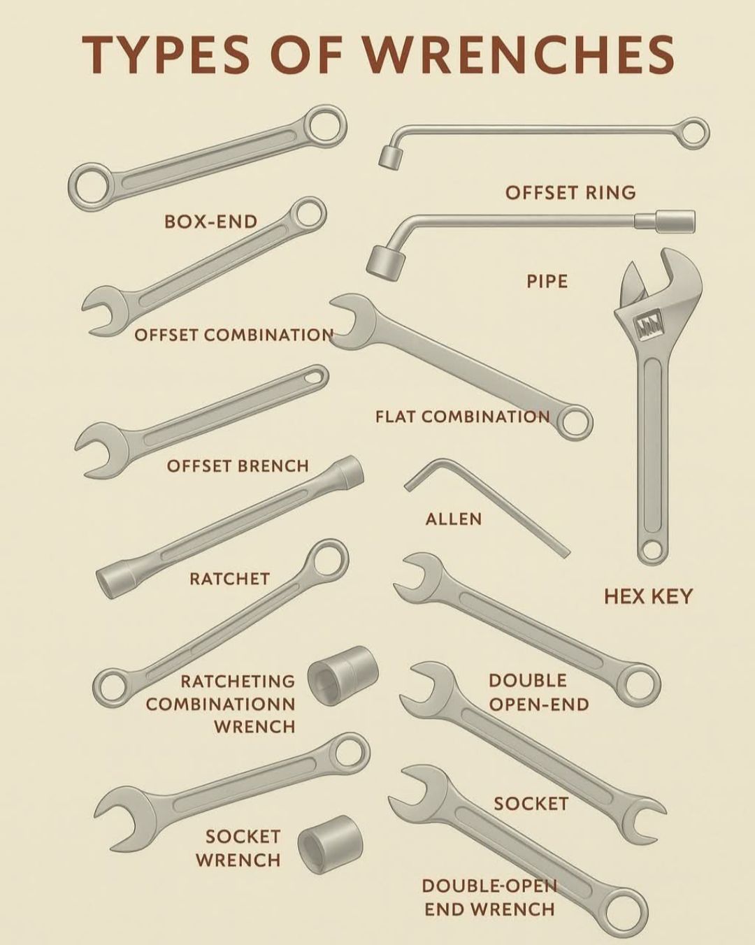 Types of Wrenches Every Engineer &... - Manufacturing Process | Facebook