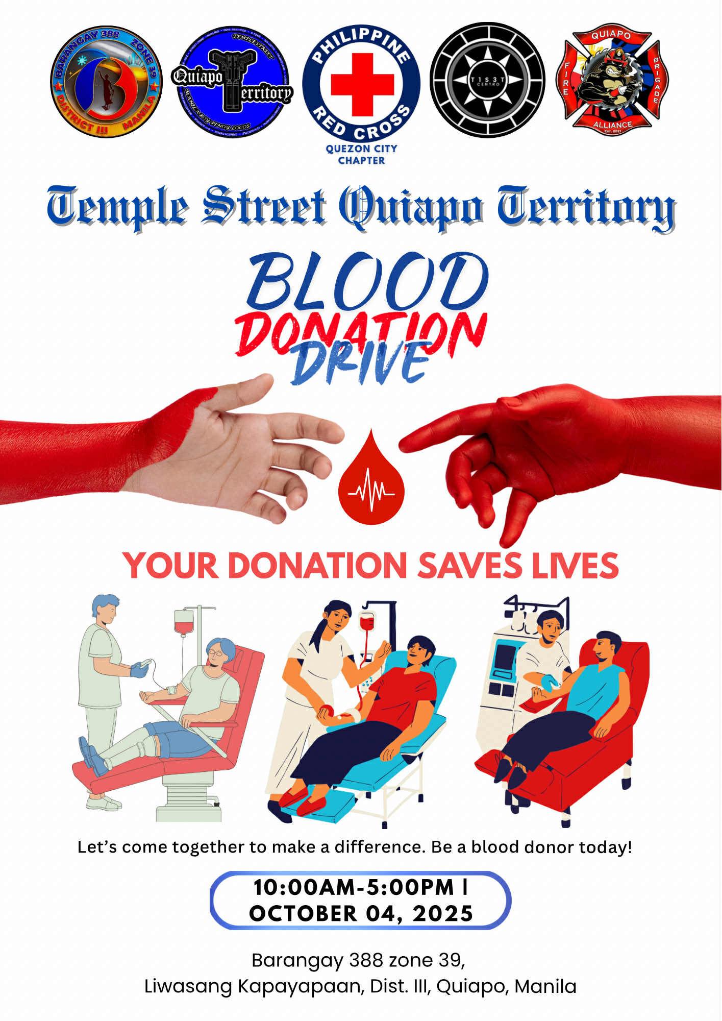 BLOOD DONATION... - ATown Temple St, Quiapo Territory MBPLS | Facebook