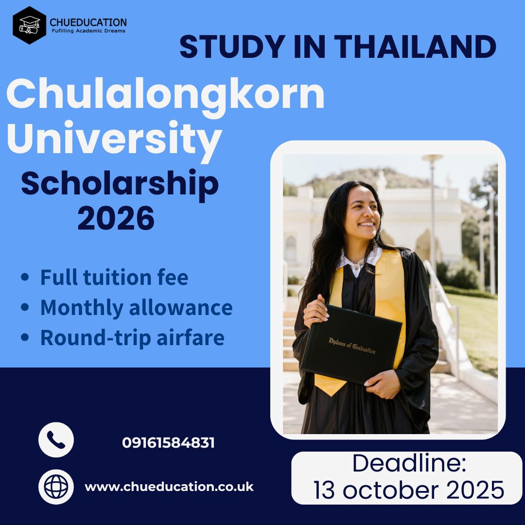 Chu - Chulalongkorn University Scholarship 2026 | Fully Funded in ...