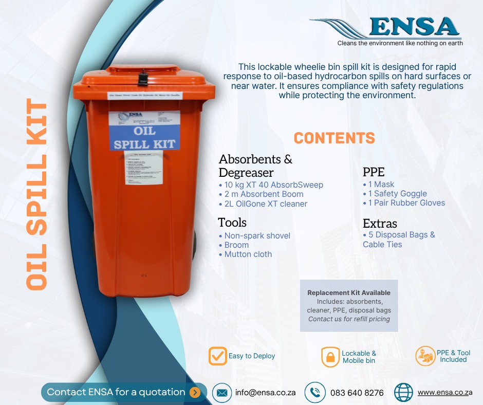 Ensa - 🛢️ Spill happen? Be ready. Our Oil Spill Response Kit is ...